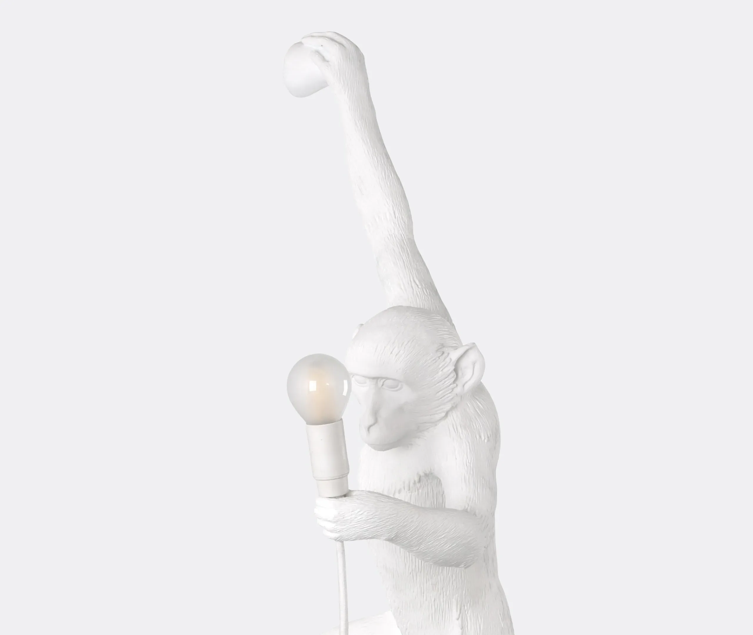 Monkey Hanging Left Lamp - White, Resin alternate view