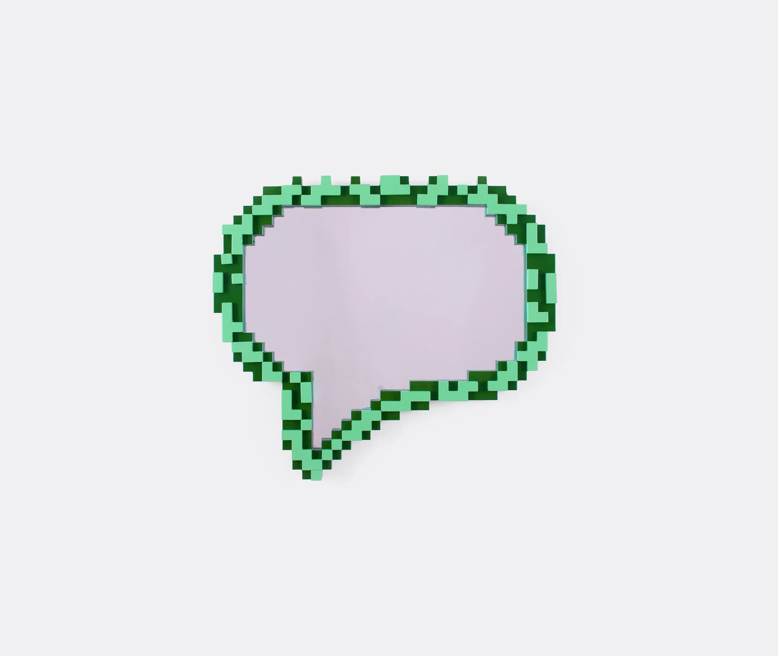 Seletti Message Pixel Wall Mirror - Blue, Wood product