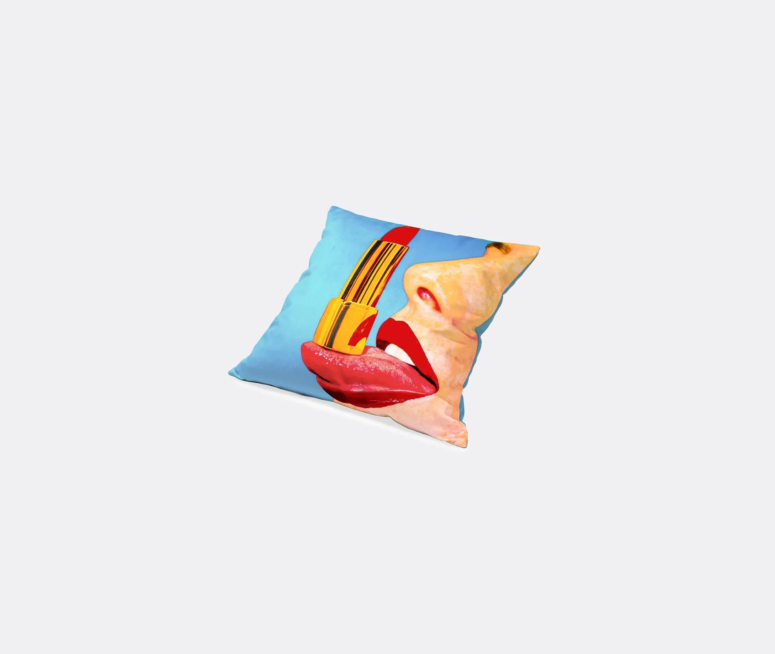 Square Cushion with Print - Light Blue image