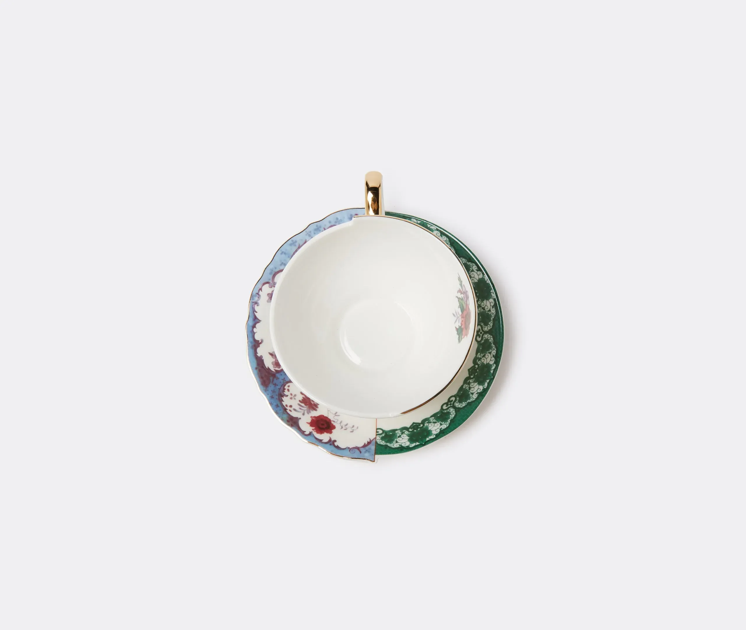 Teacup with Saucer Set - Multicolor, Bone China