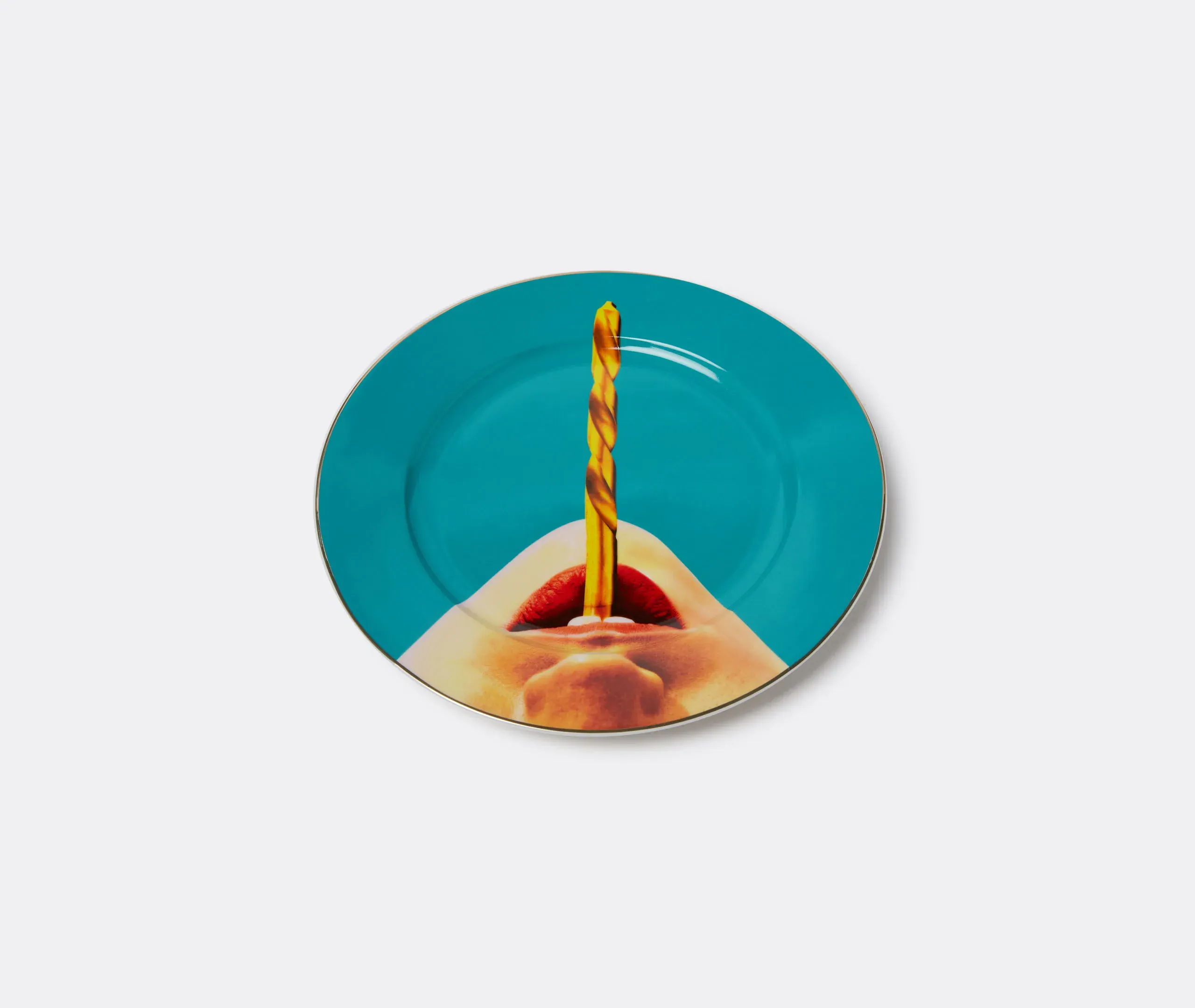 Toiletpaper 'Drill' Dinner Plate - Light Blue, Porcelain alternate view