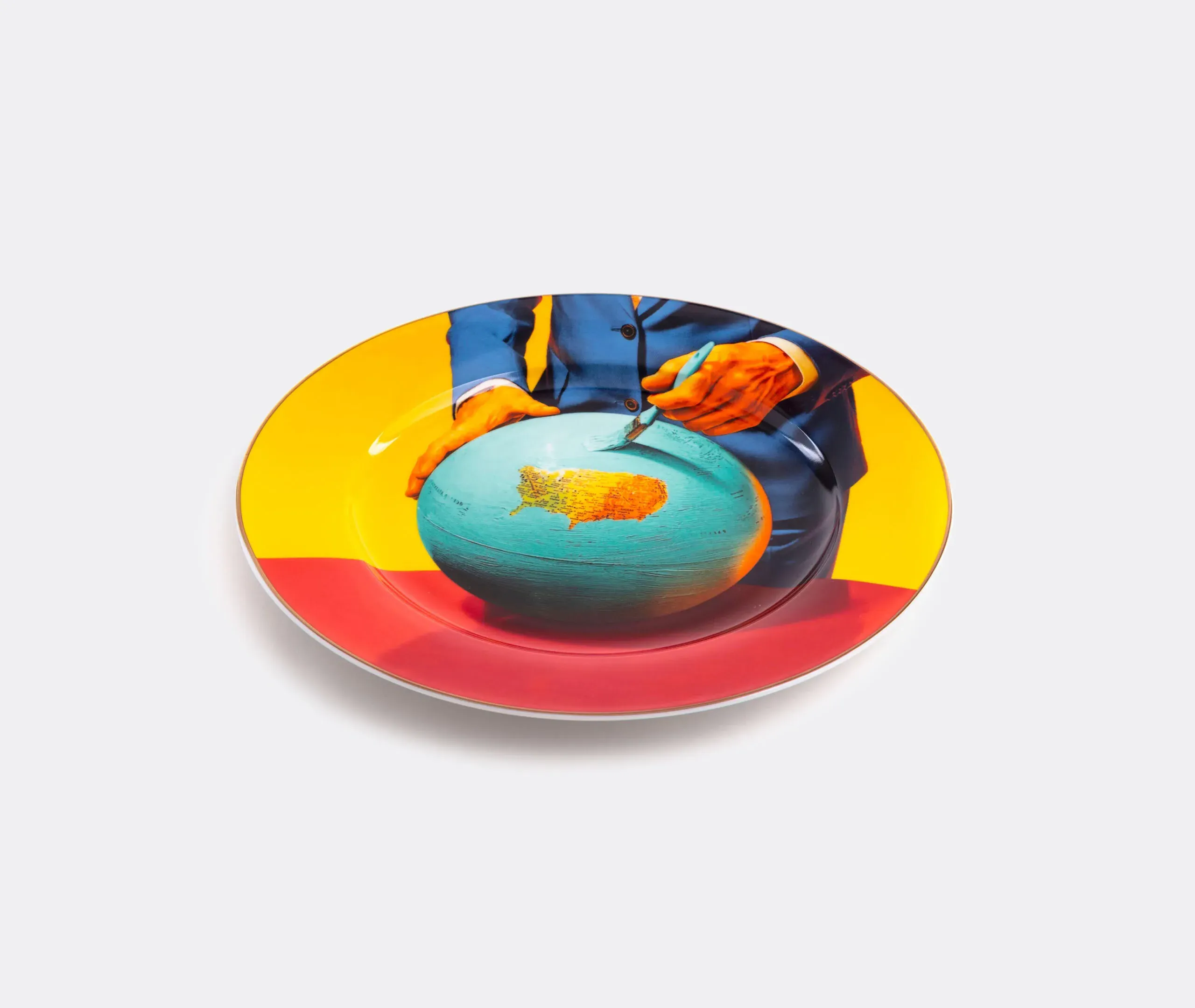 Toiletpaper Globe Dinner Plate - Multicolor, Porcelain alternate view