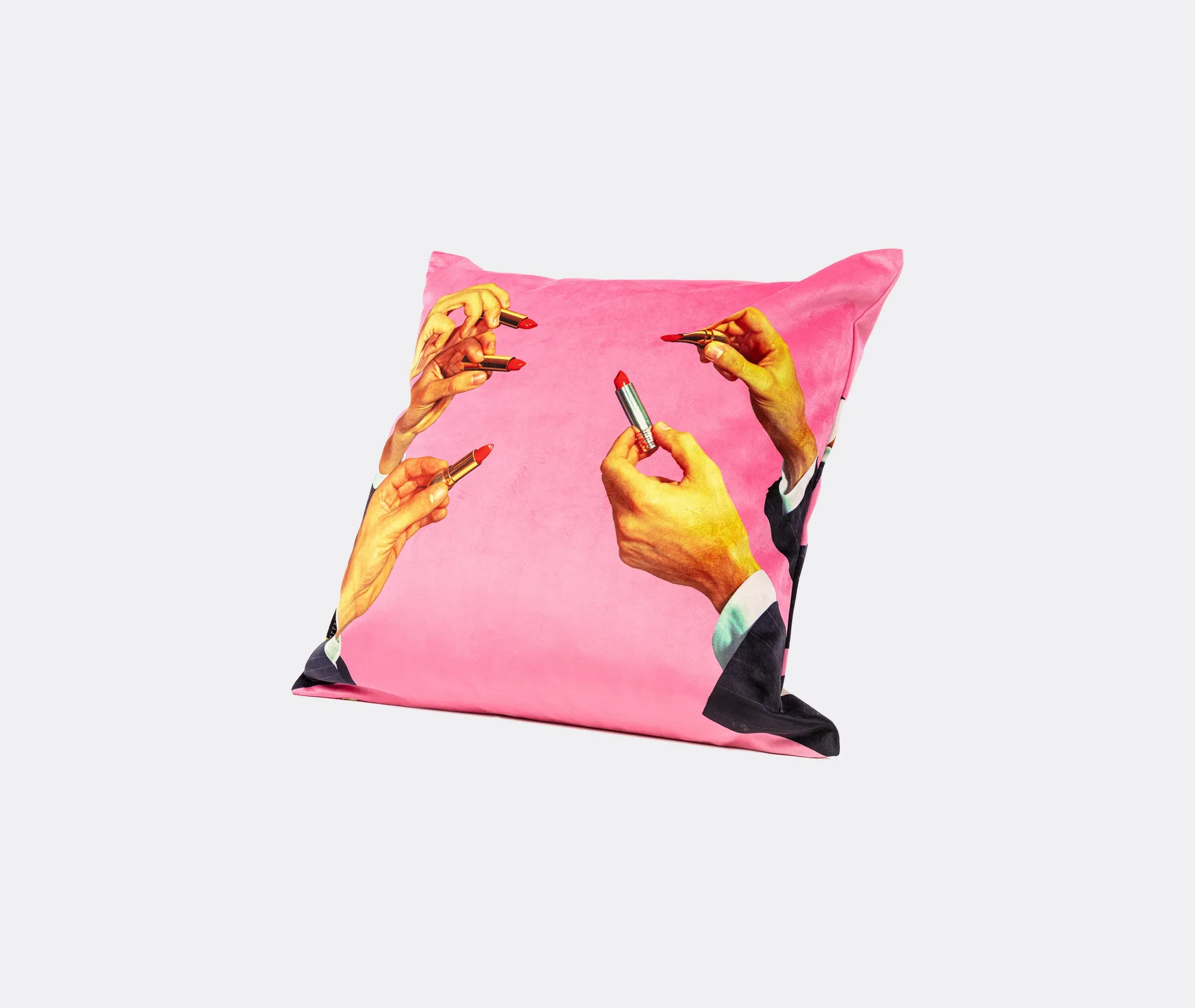 Toiletpaper Lipsticks Square Cushion - Pink image