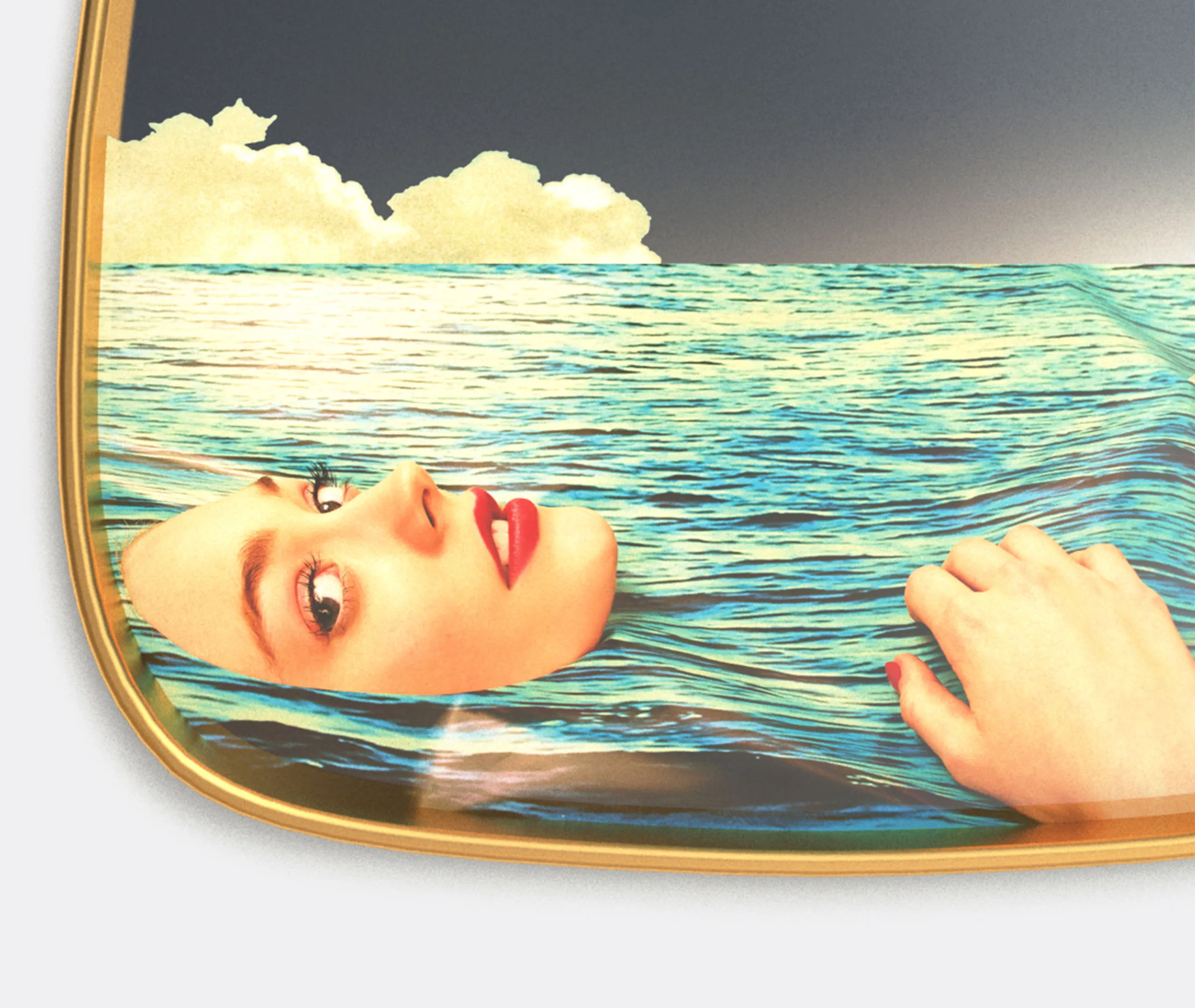Toiletpaper Sea Girl Wall Mirror - Gold, Silver alternate view