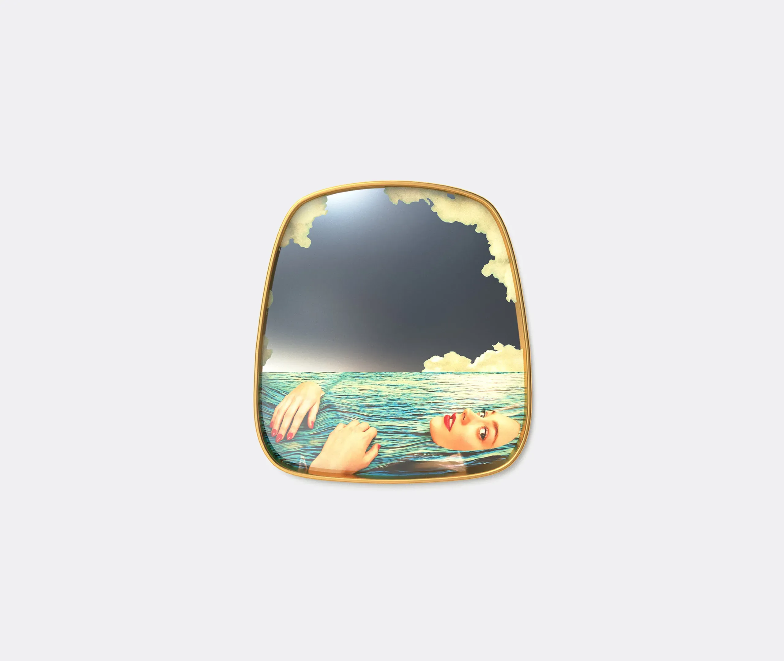 Toiletpaper Sea Girl Wall Mirror - Gold, Silver product