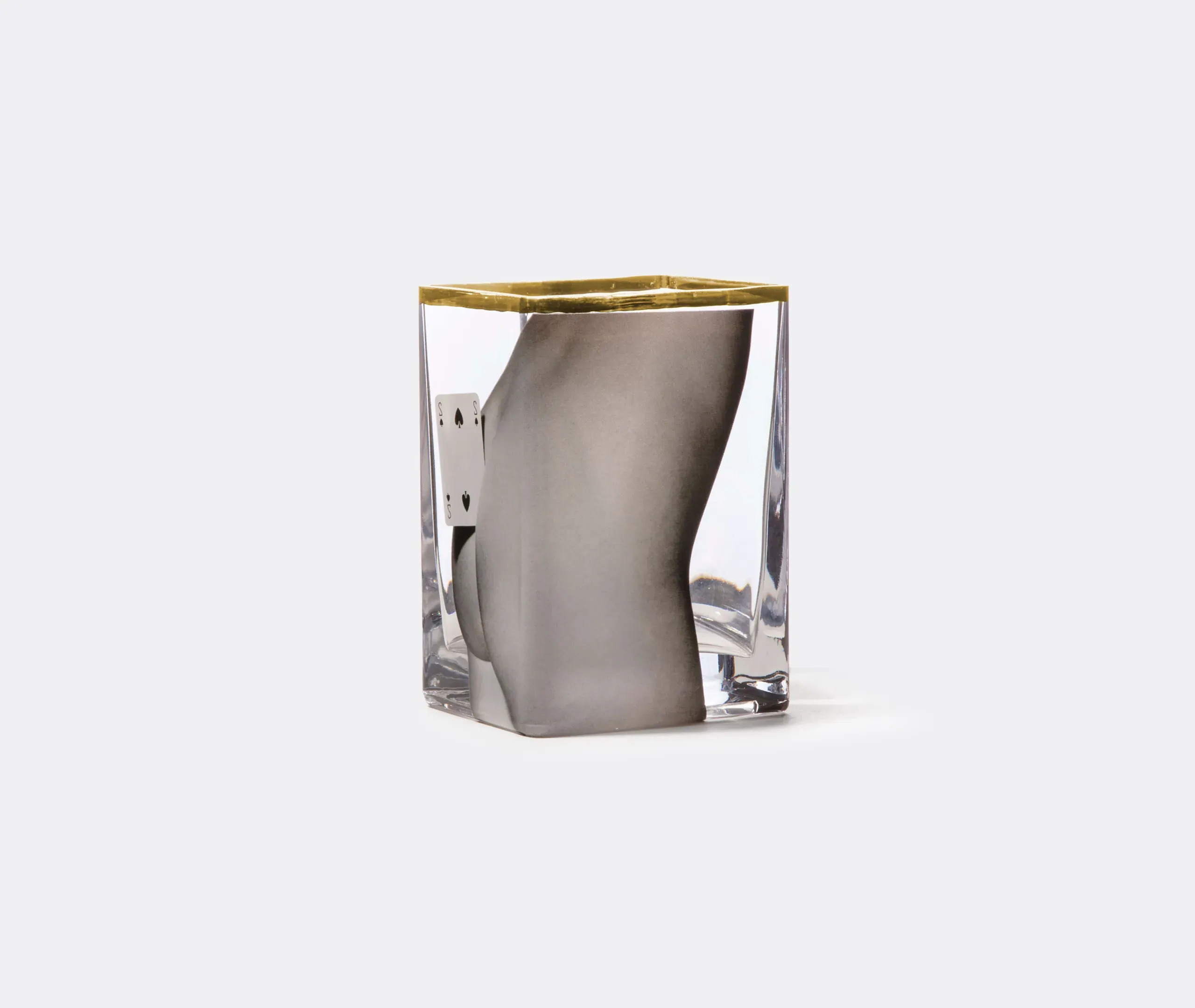 Toiletpaper Two of Spades Small Vase - Transparent, Glass alternate view
