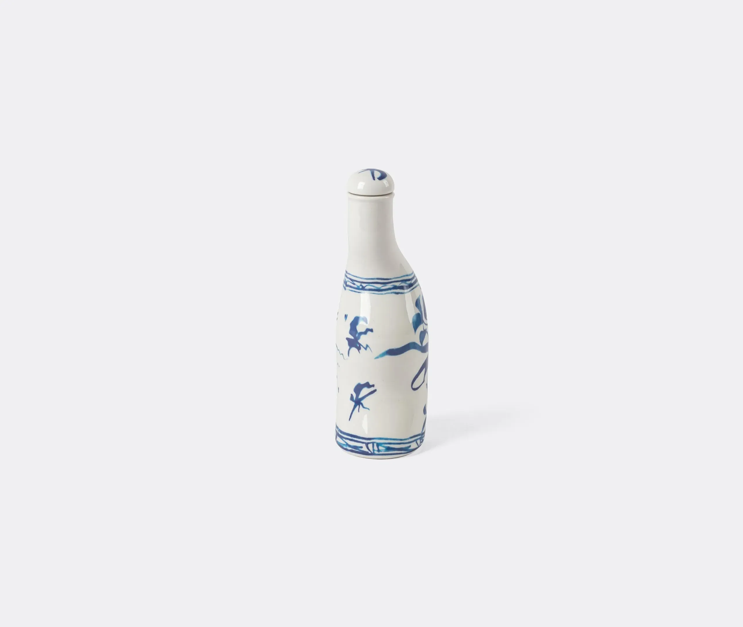 Tokkuri Seasoning Bottle with Lid - Blue, Porcelain