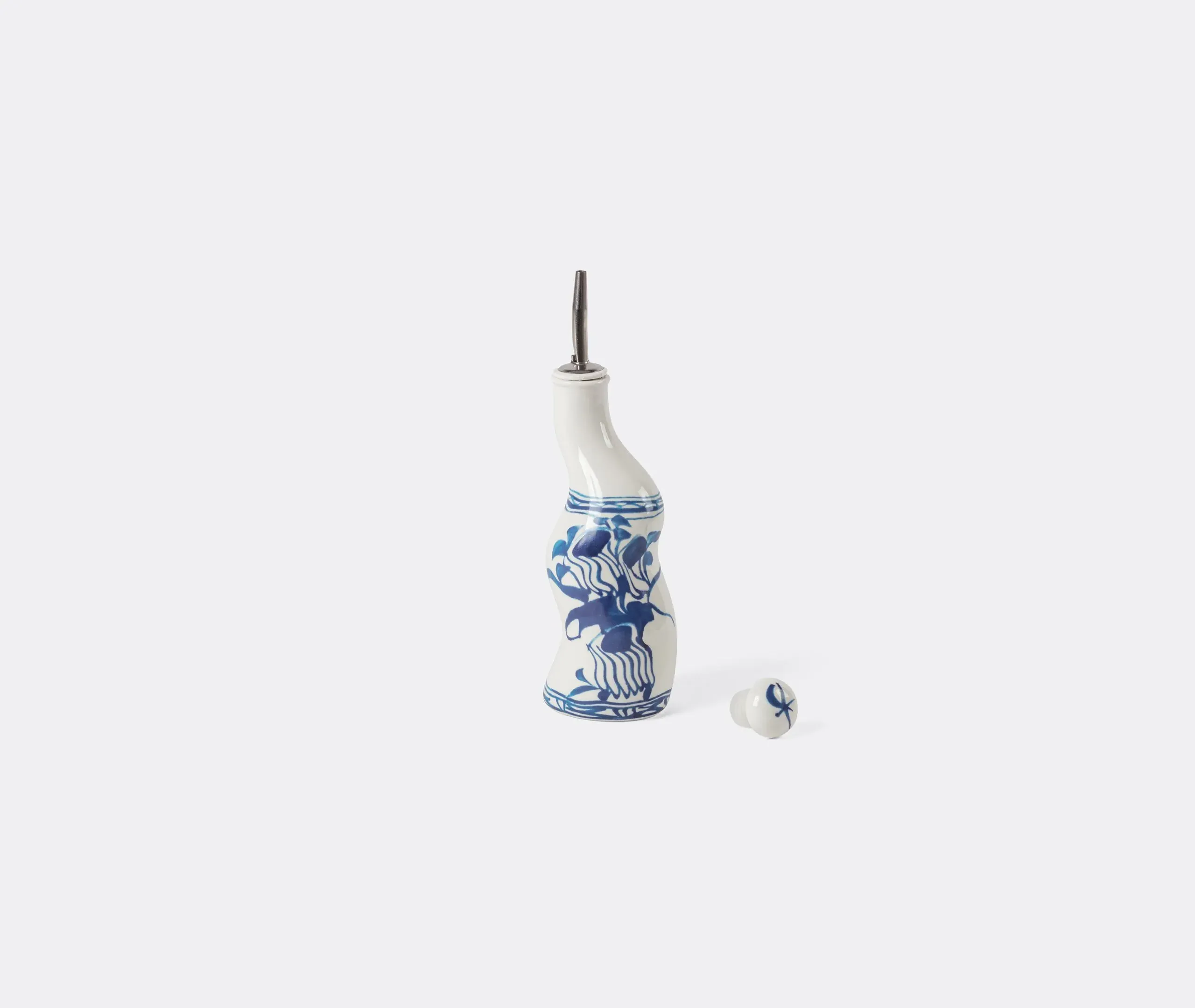 Tokkuri Seasoning Bottle with Lid - Blue, Porcelain