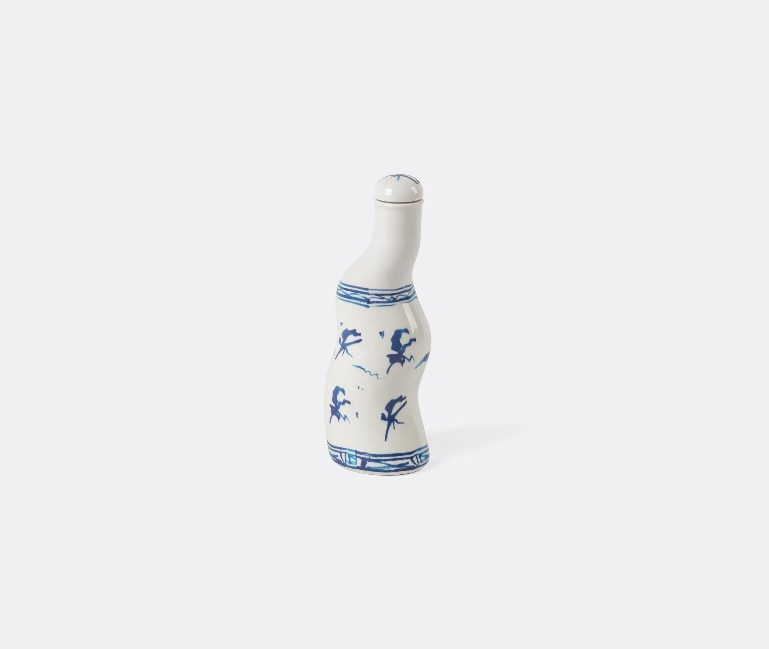 Tokkuri Seasoning Bottle with Lid - Blue, Porcelain