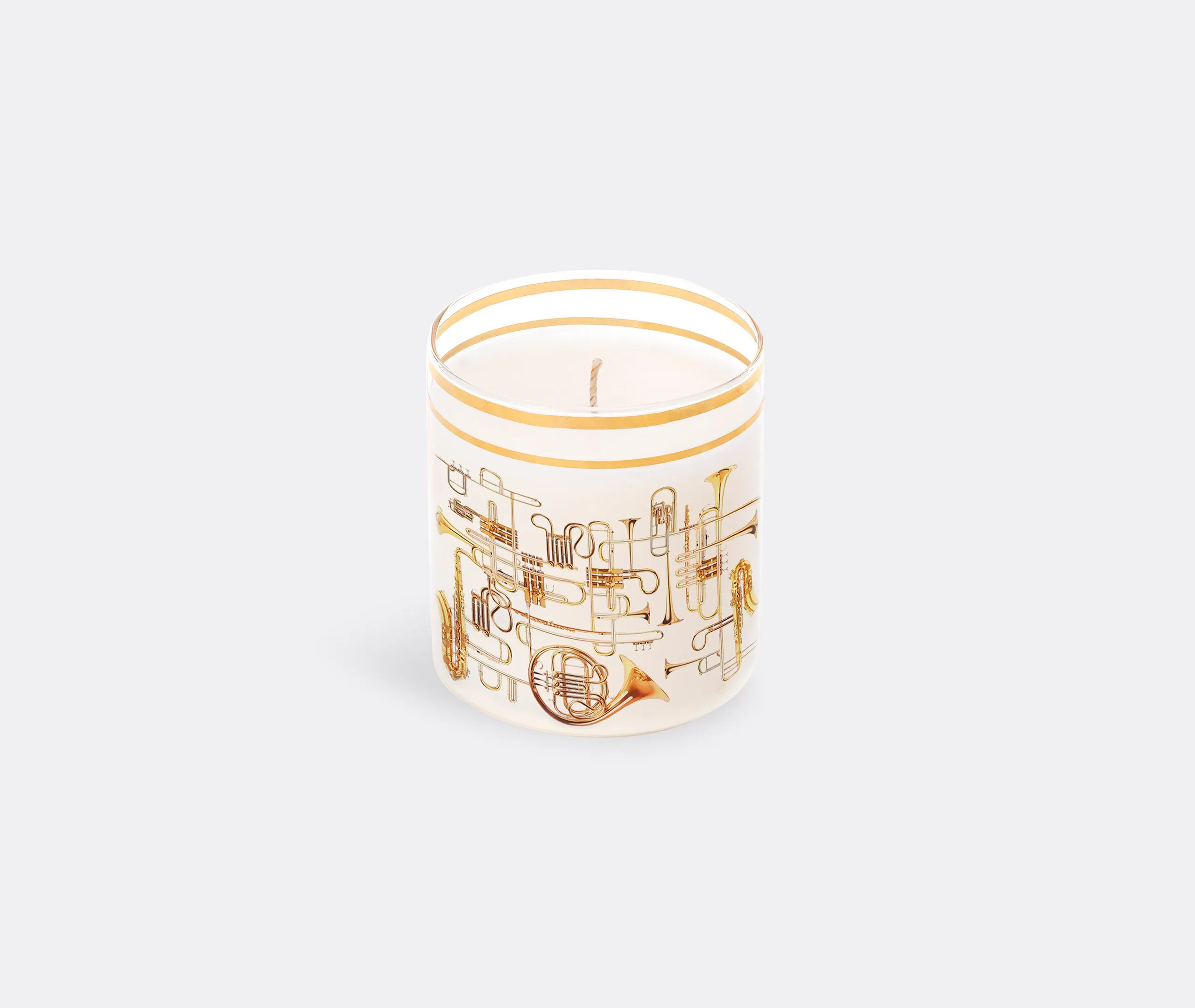 Trumpets Candle - White/Gold image