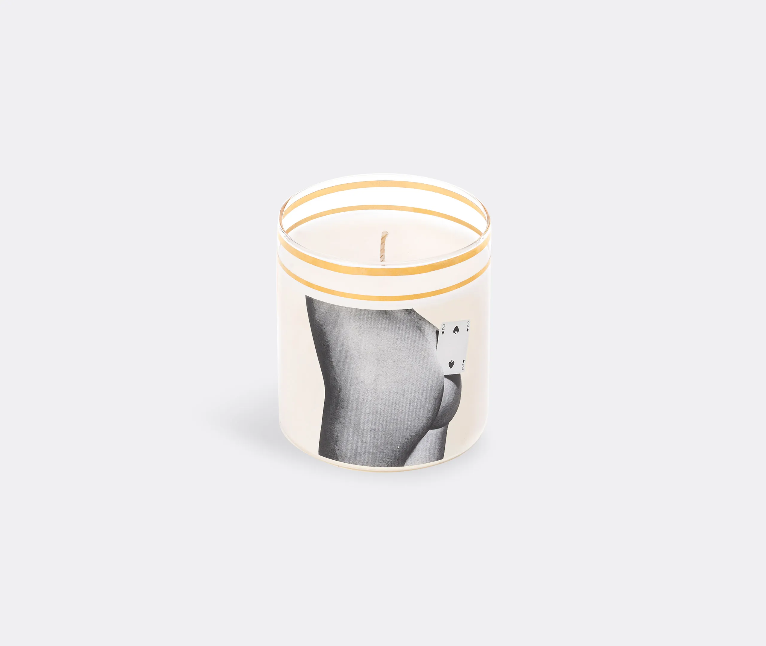 Two of Spades Candle - White, Gold, Grey product