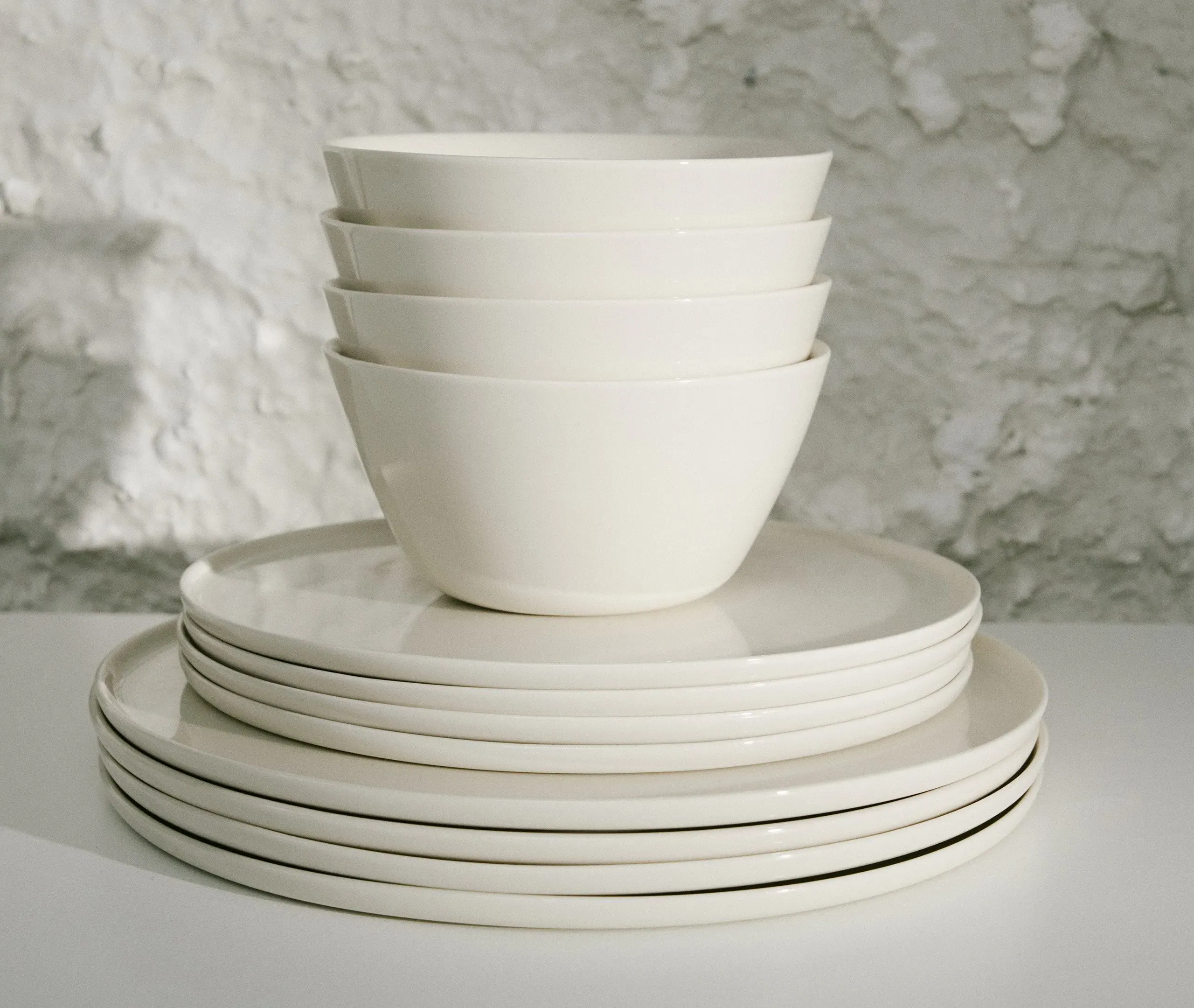 12-Piece Dinner Set - Ivory, Porcelain