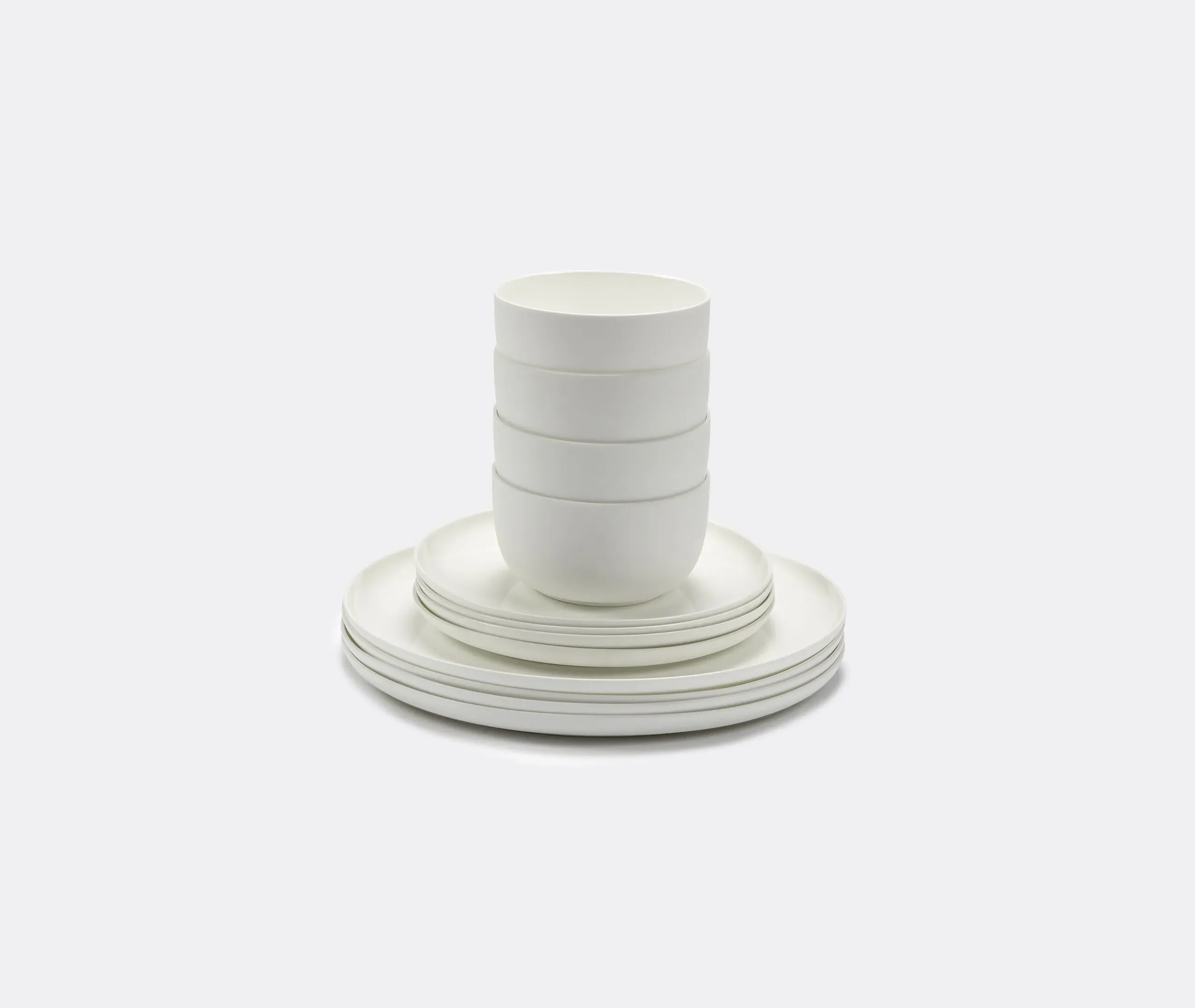 12-Piece Dinner Set - White, Fine Bone China