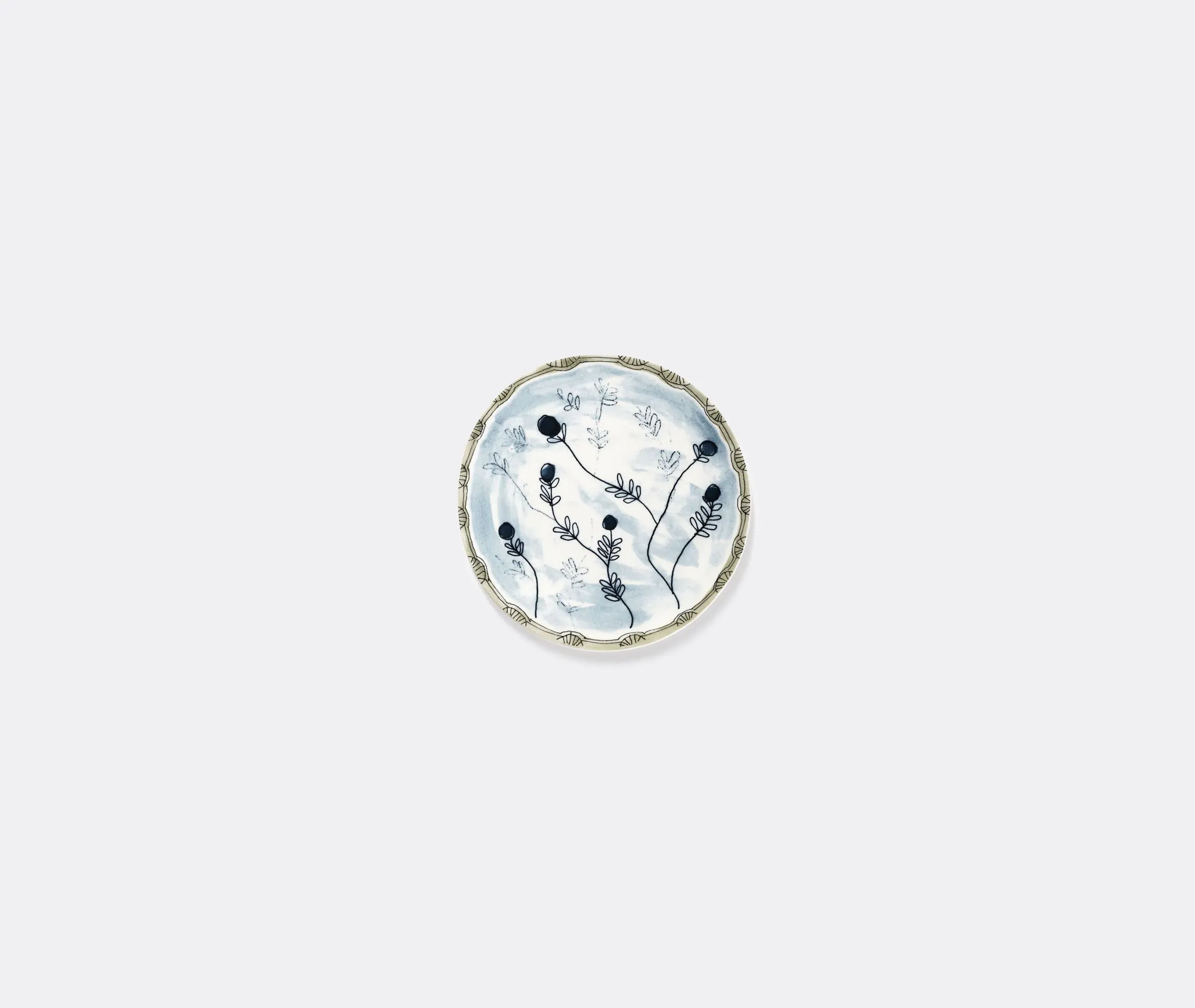 2-Piece Dessert Plate Set - Blue, Fine Bone China image