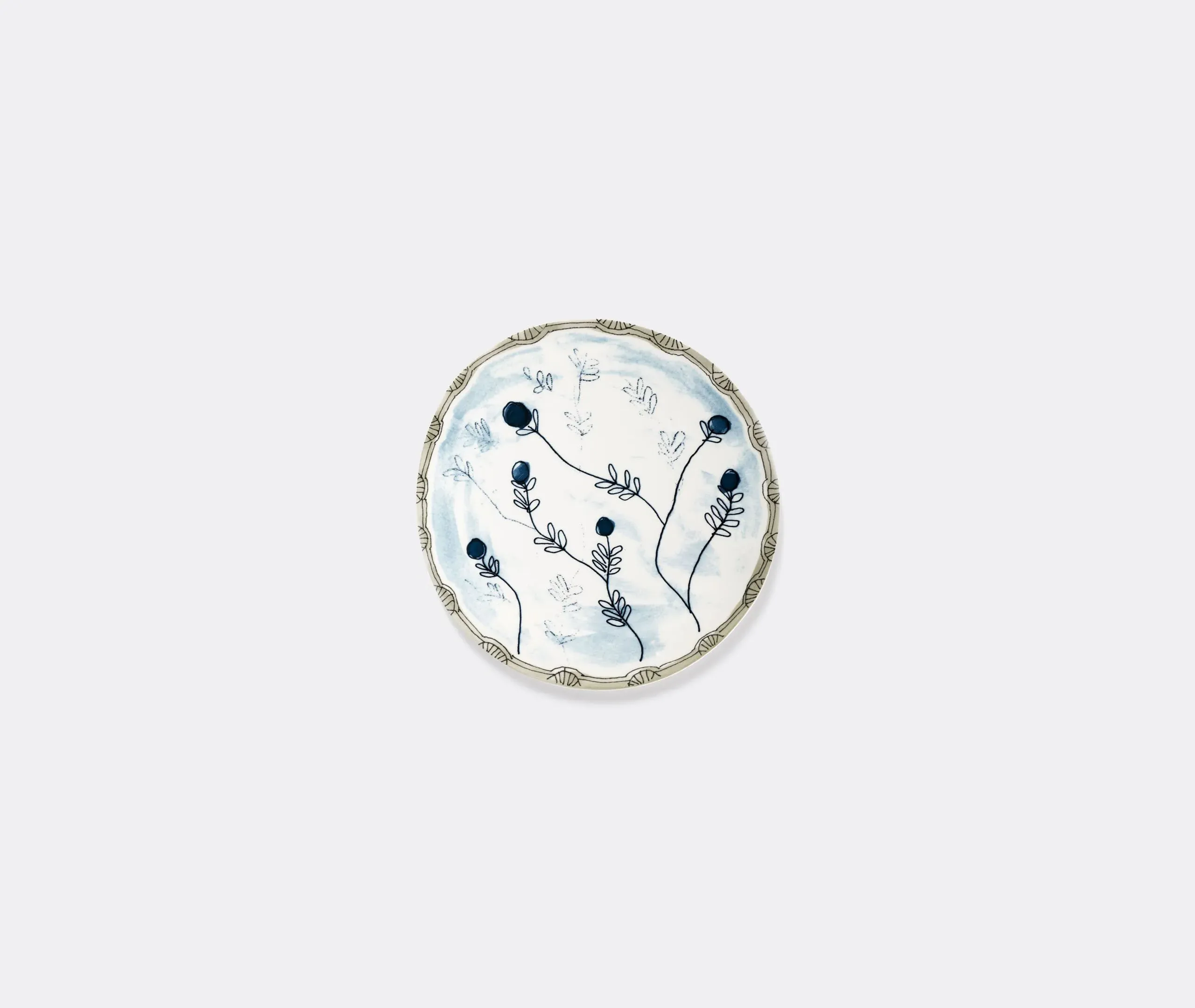 2-Piece Dinner Plate Set - Blue, Fine Bone China