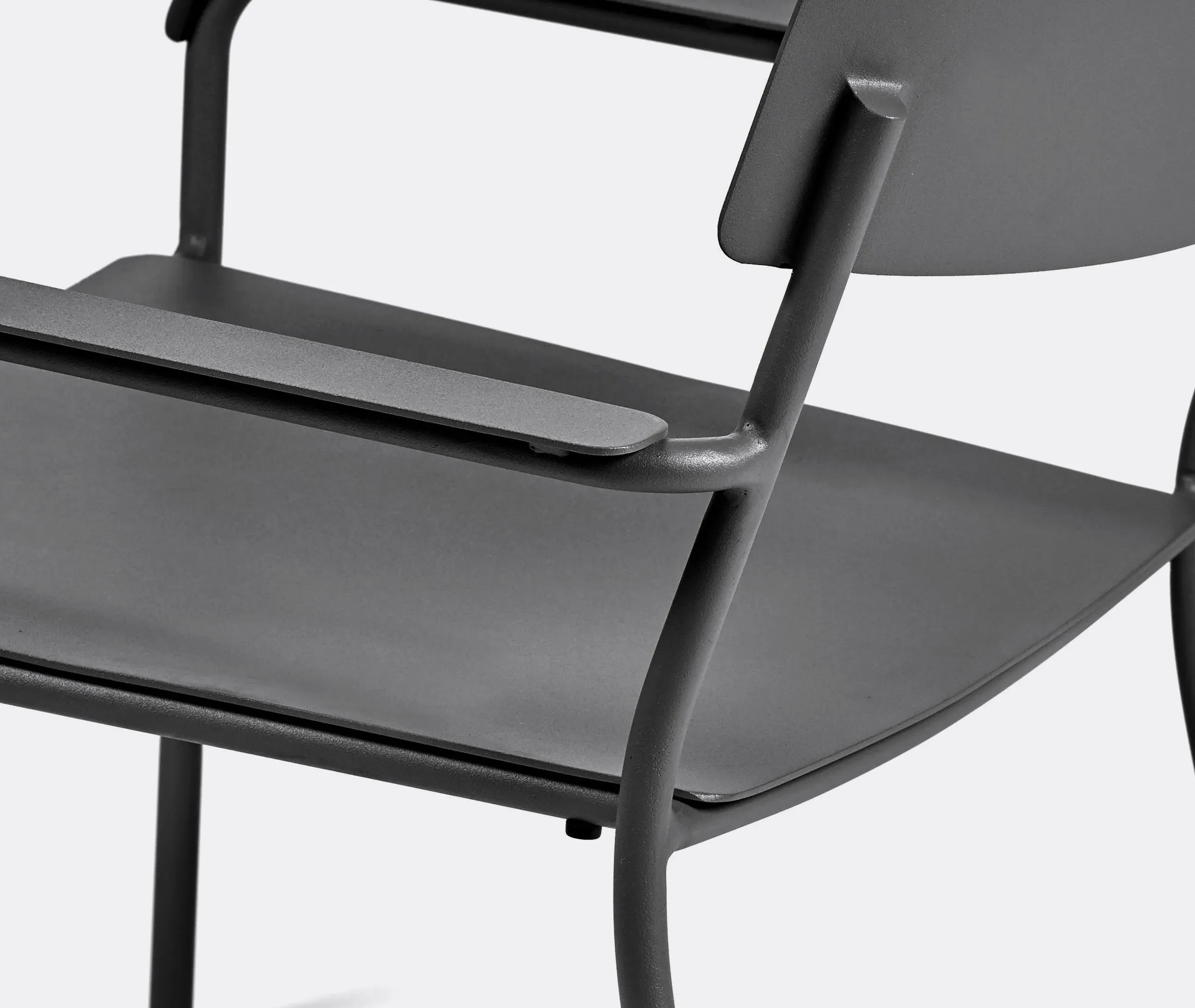 2-Piece Lounge Chair Set - Black, Aluminium
