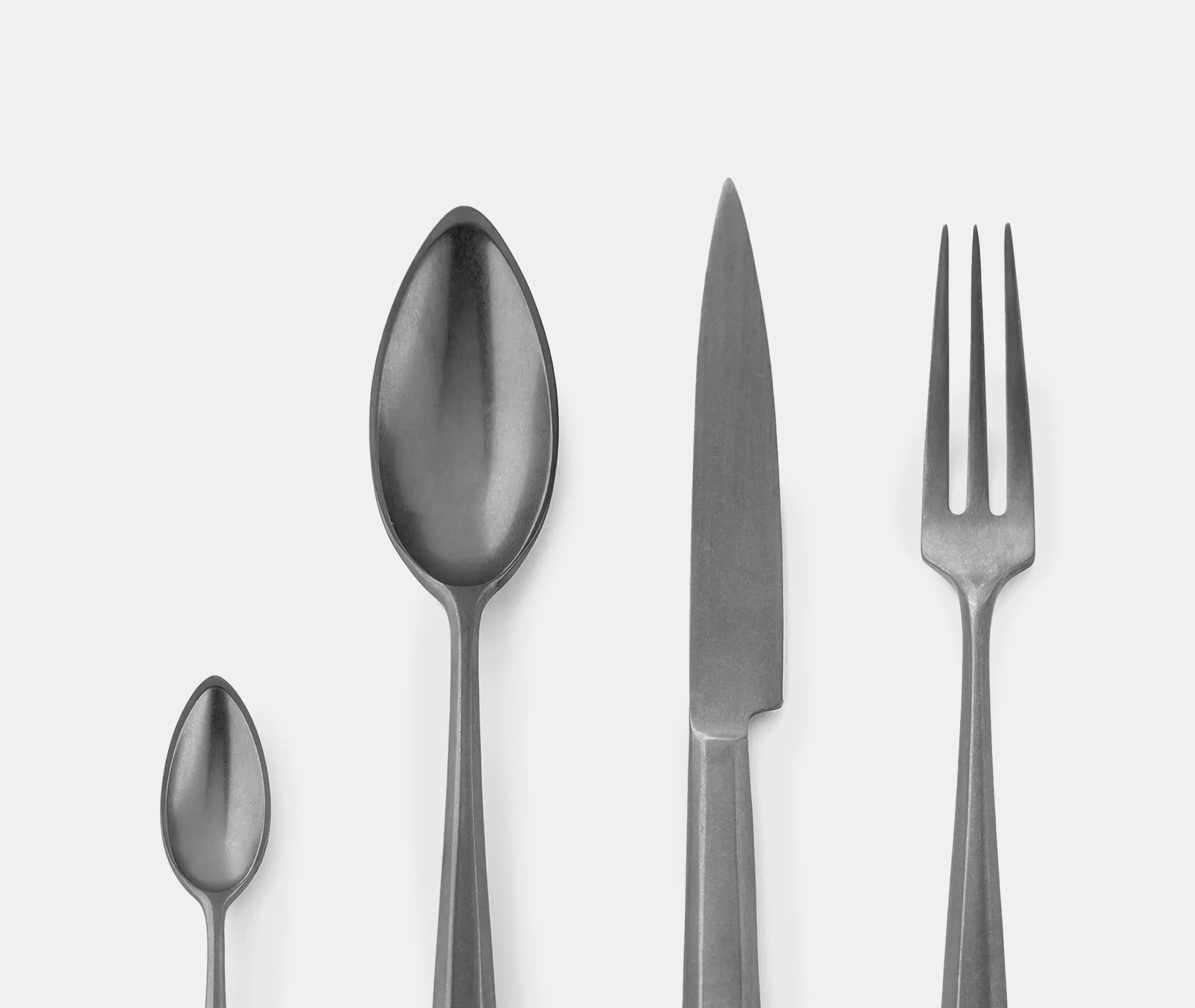 24-Piece Cutlery Set with Box - Grey, Steel
