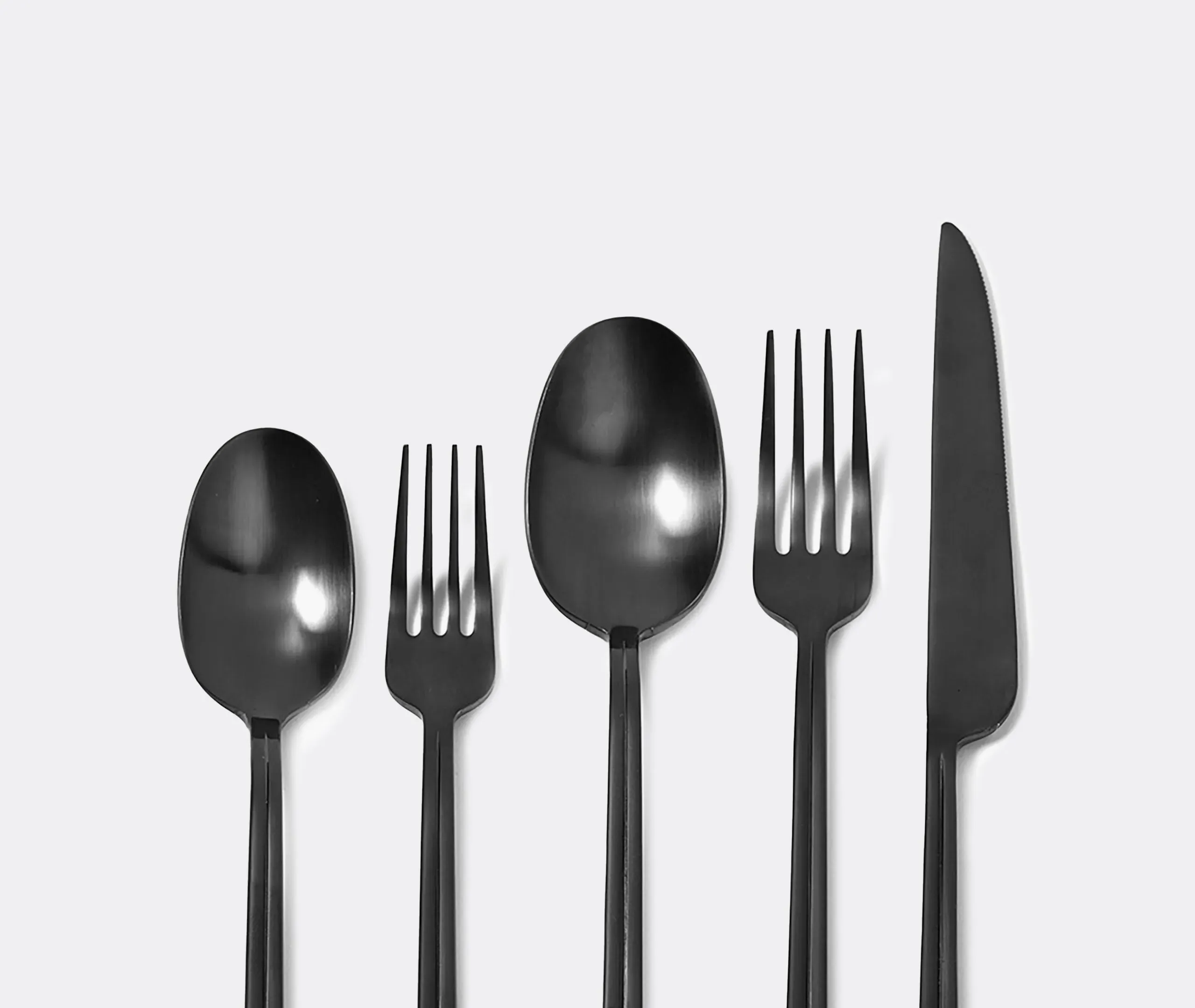 5-Piece Cutlery Set with Gift Box - Black Steel