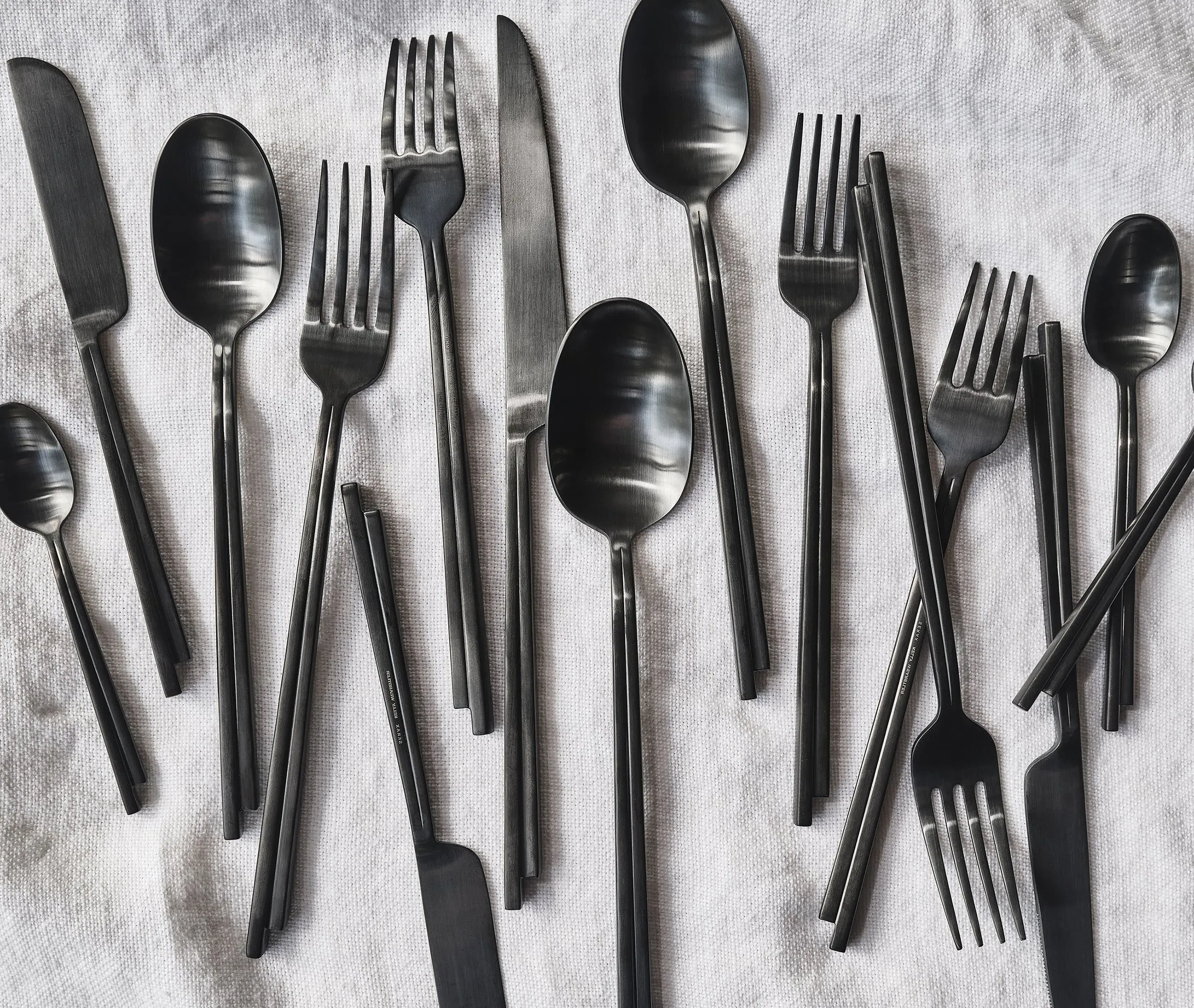 5-Piece Cutlery Set with Gift Box - Black Steel