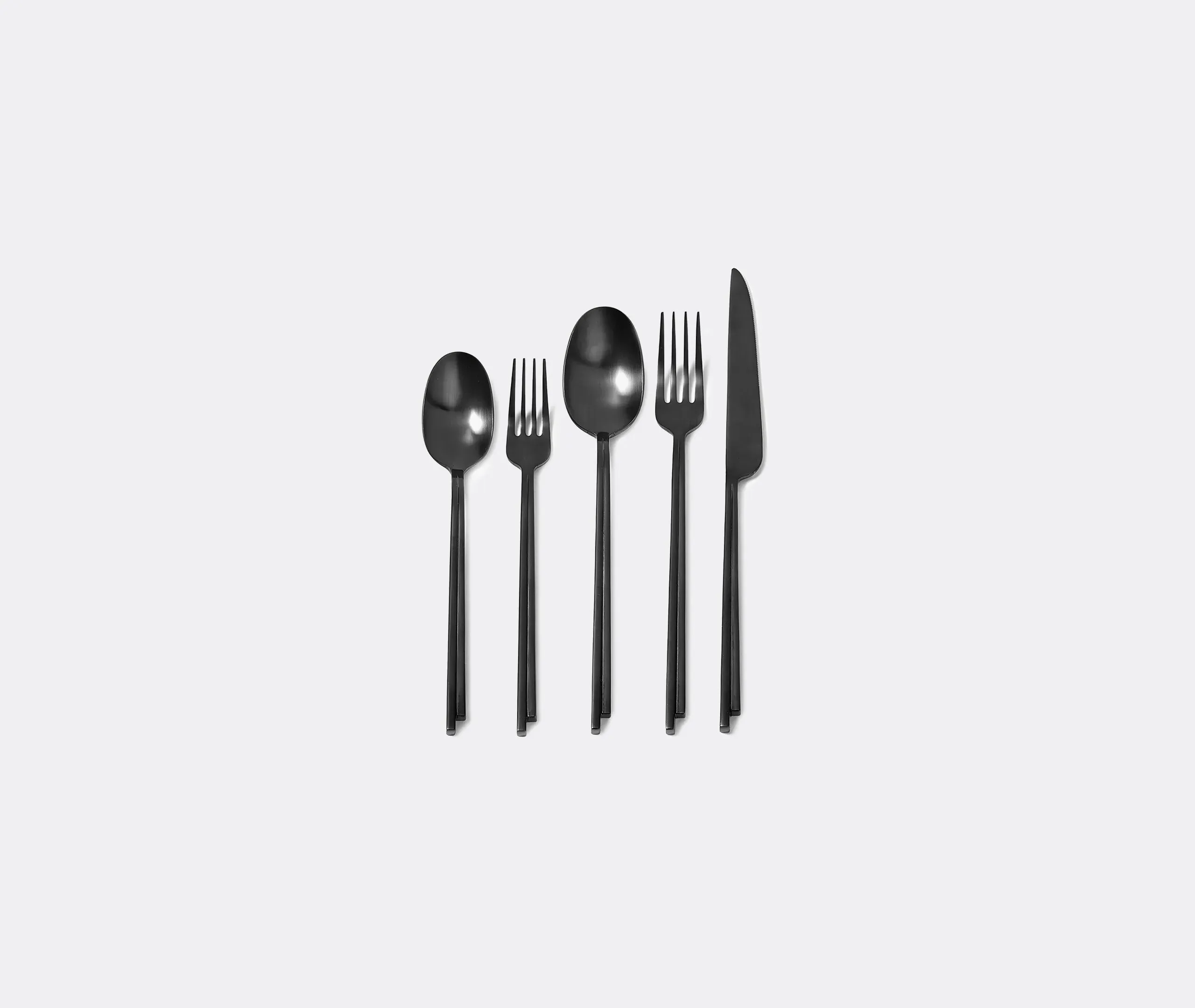 5-Piece Cutlery Set with Gift Box - Black Steel image