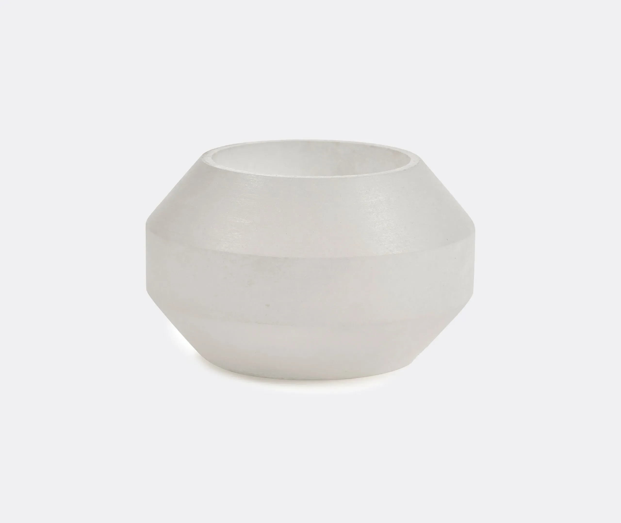 Alabaster Large Candleholder - White, Alabaster