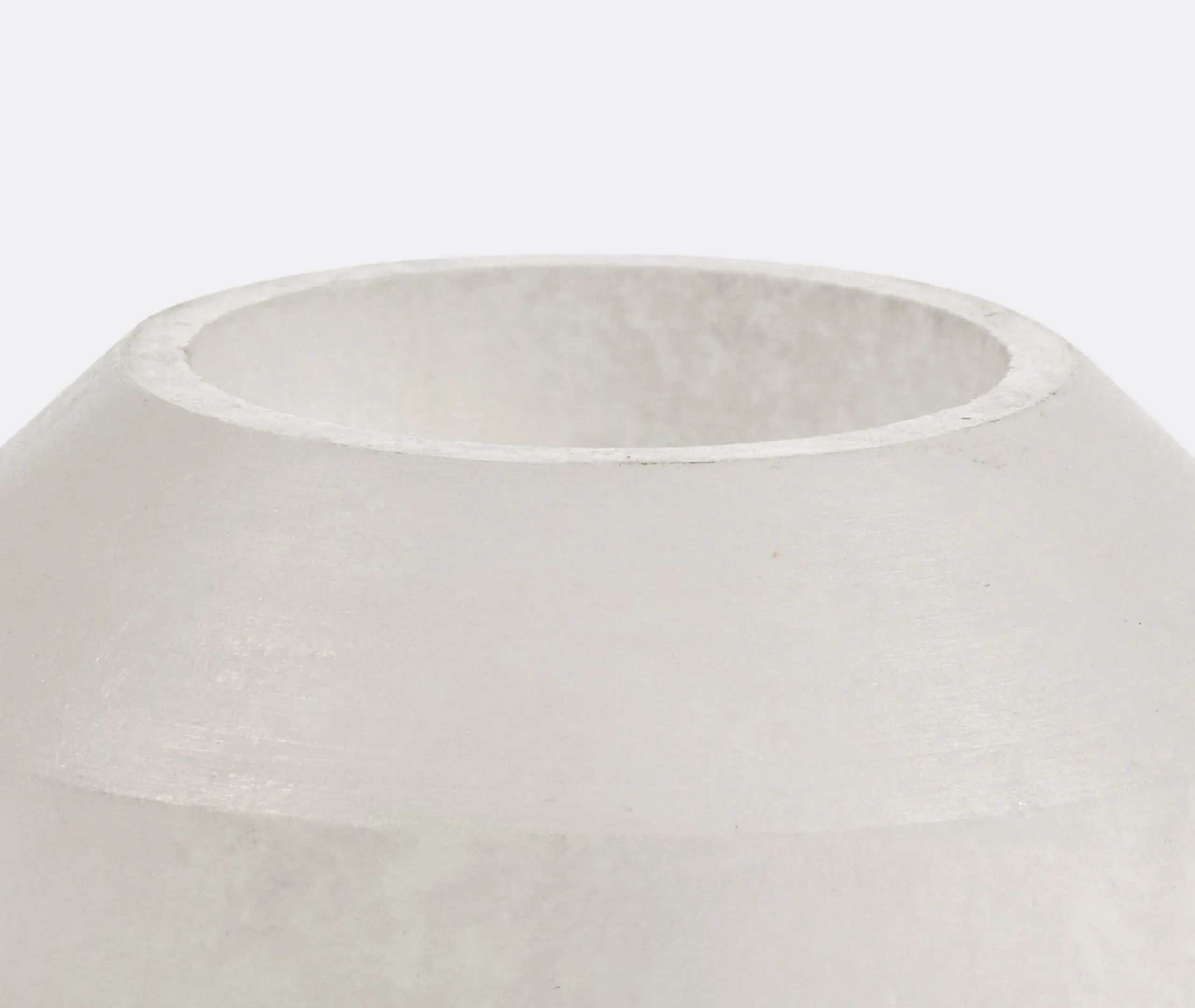 Alabaster Small Candleholder - White, Alabaster