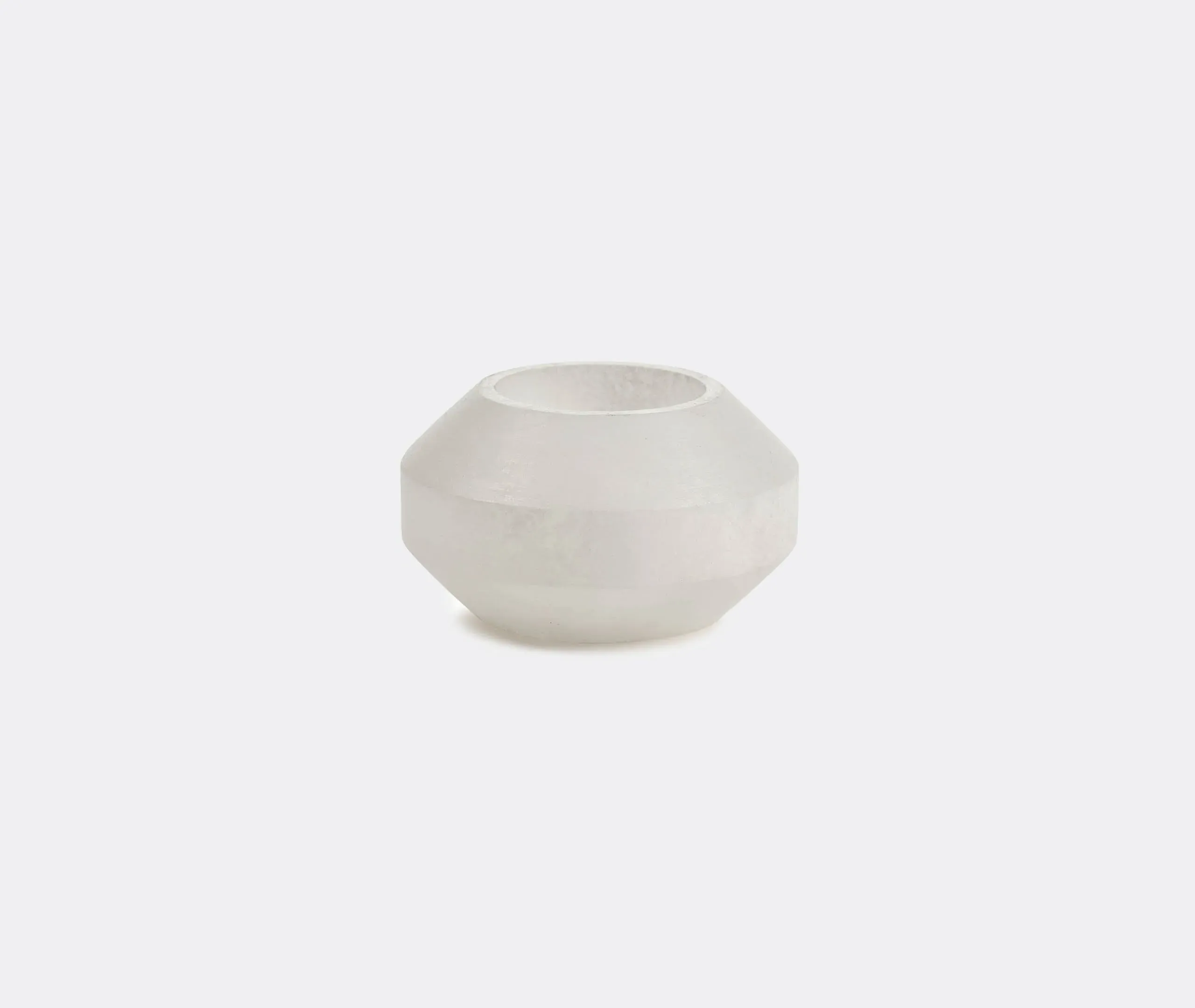 Alabaster Small Candleholder - White, Alabaster image
