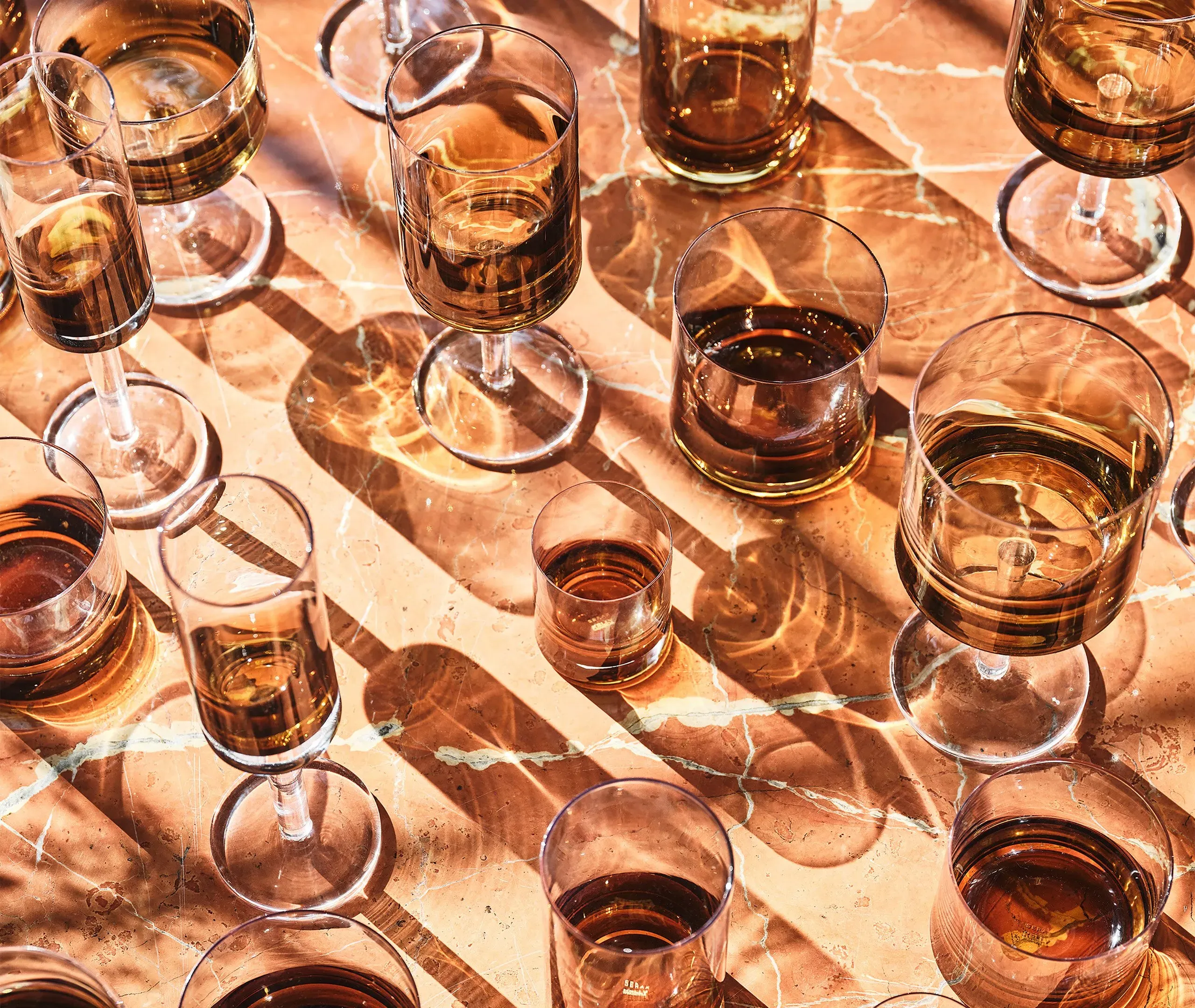 Amber Zuma Tumbler Set Of Four - Brown