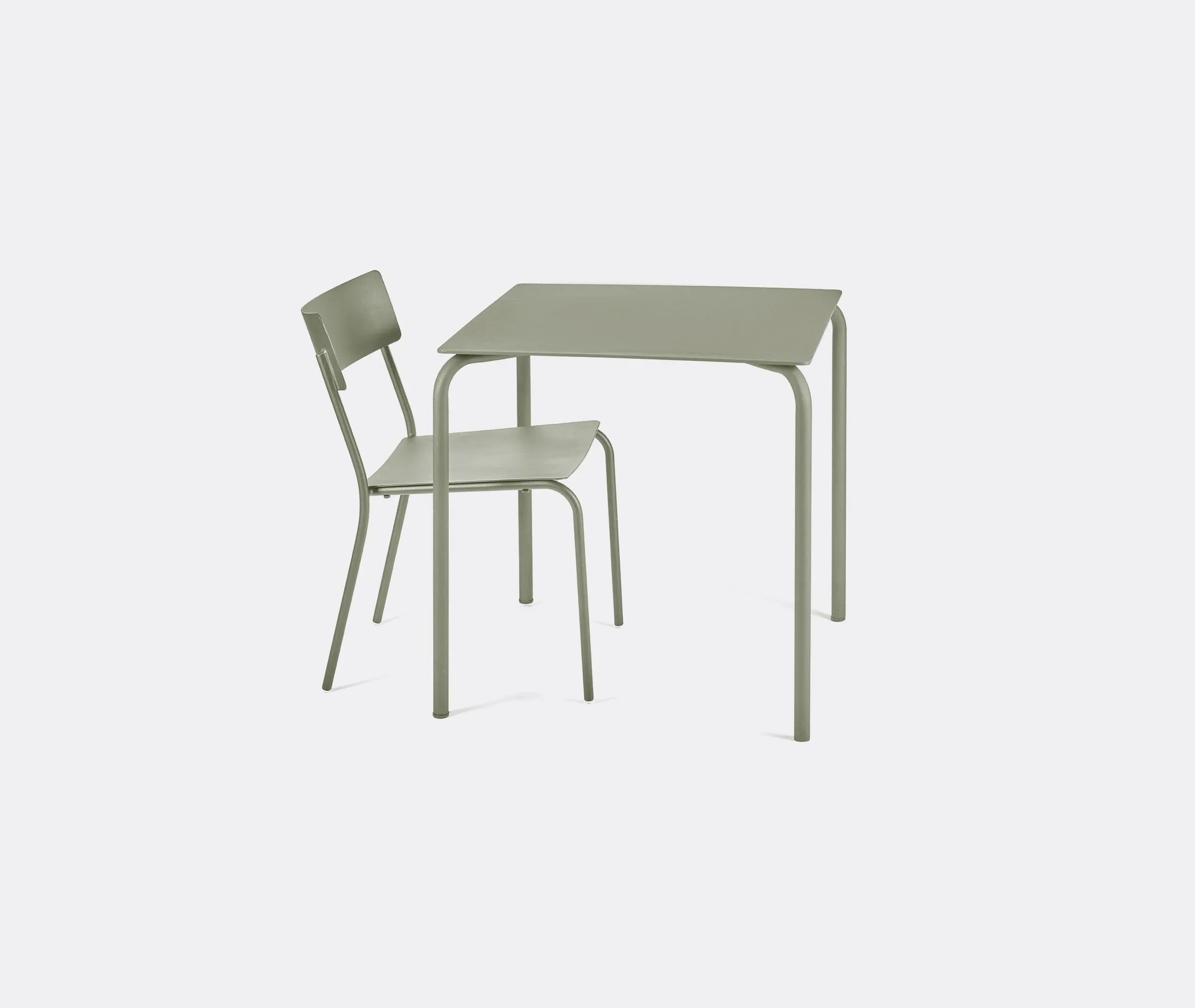 August Table - Light Green, Aluminium