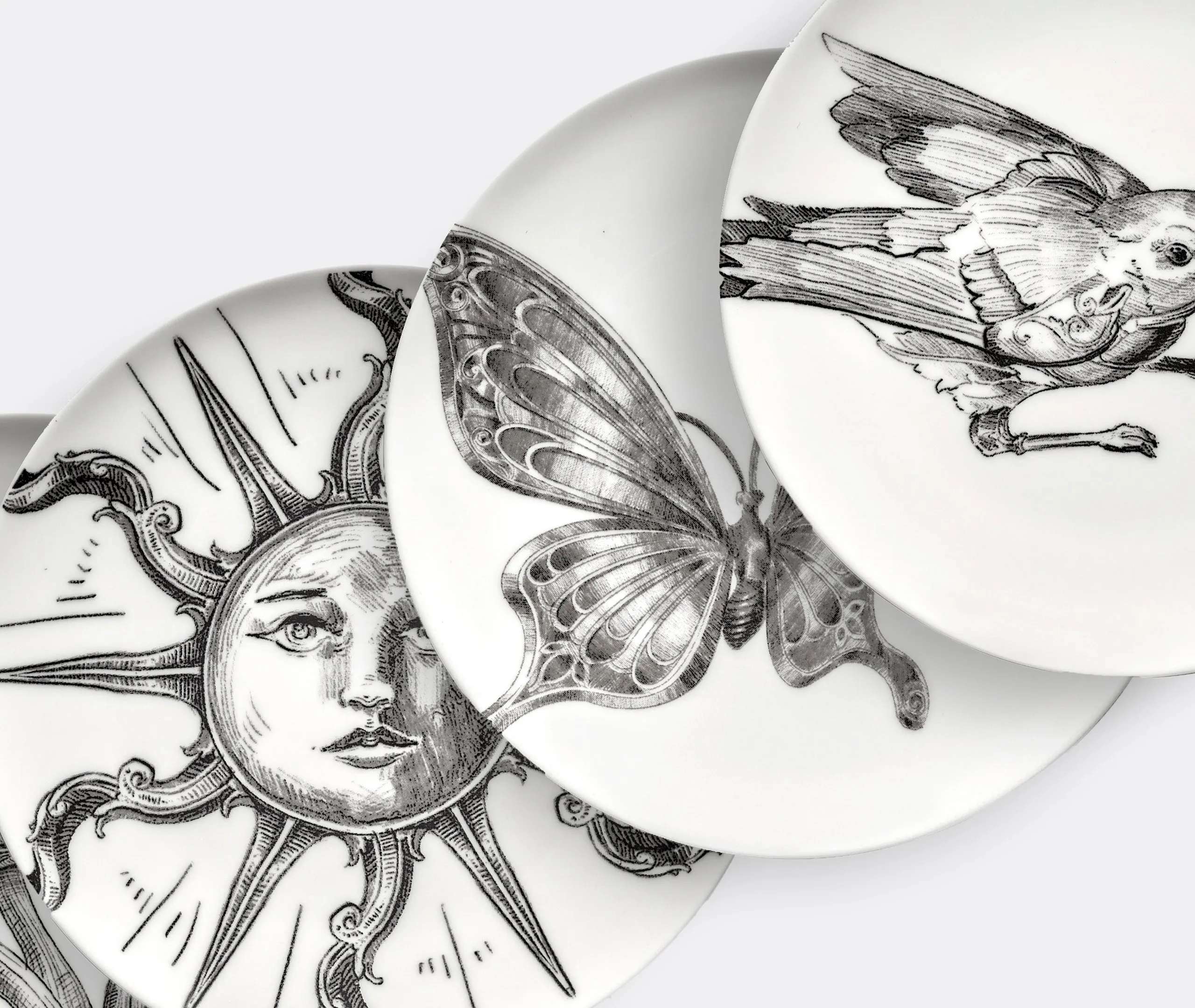 Bread Plate Set of 4 - White, Porcelain