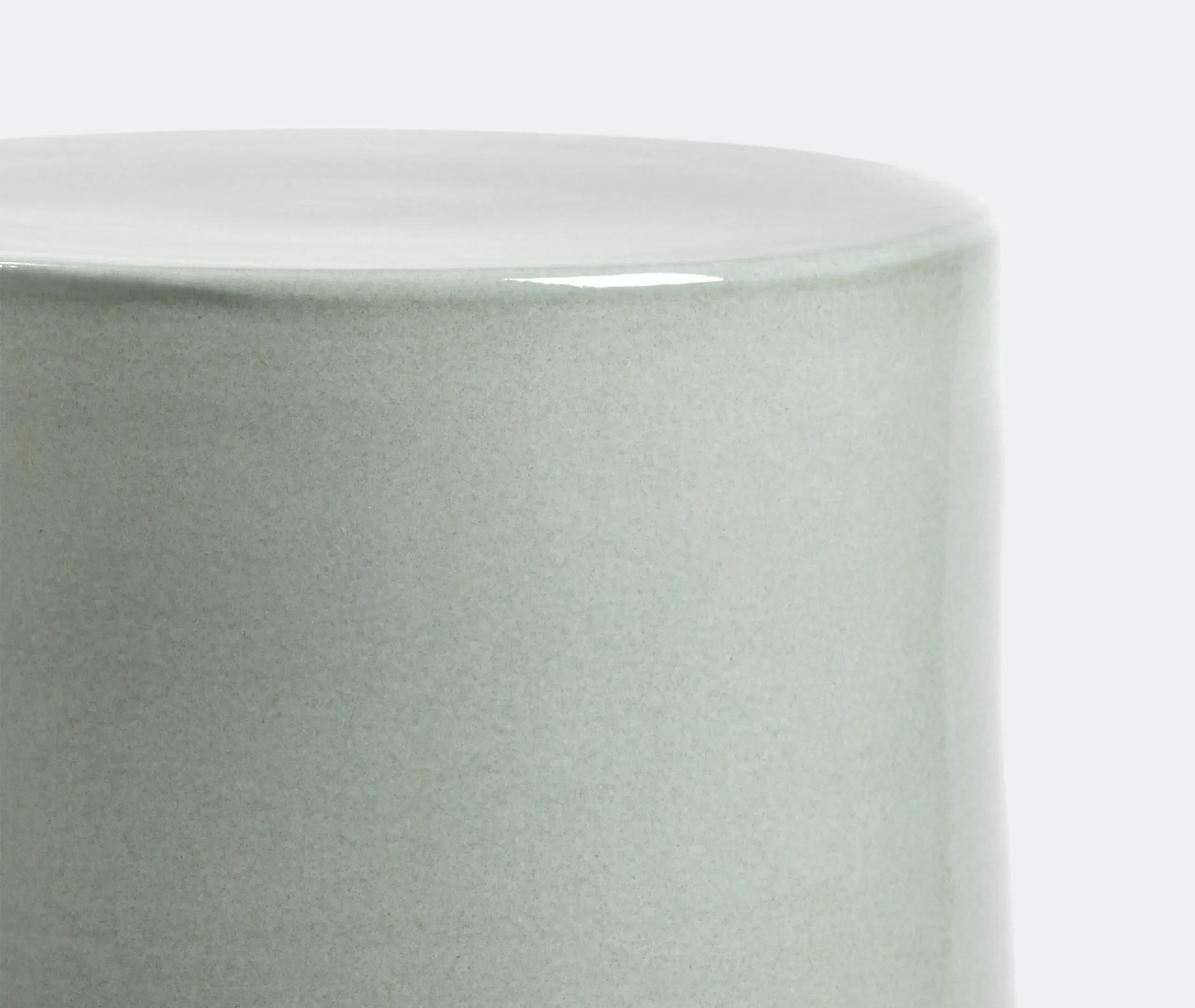 Cylindrical Side Table - Grey, Stoneware