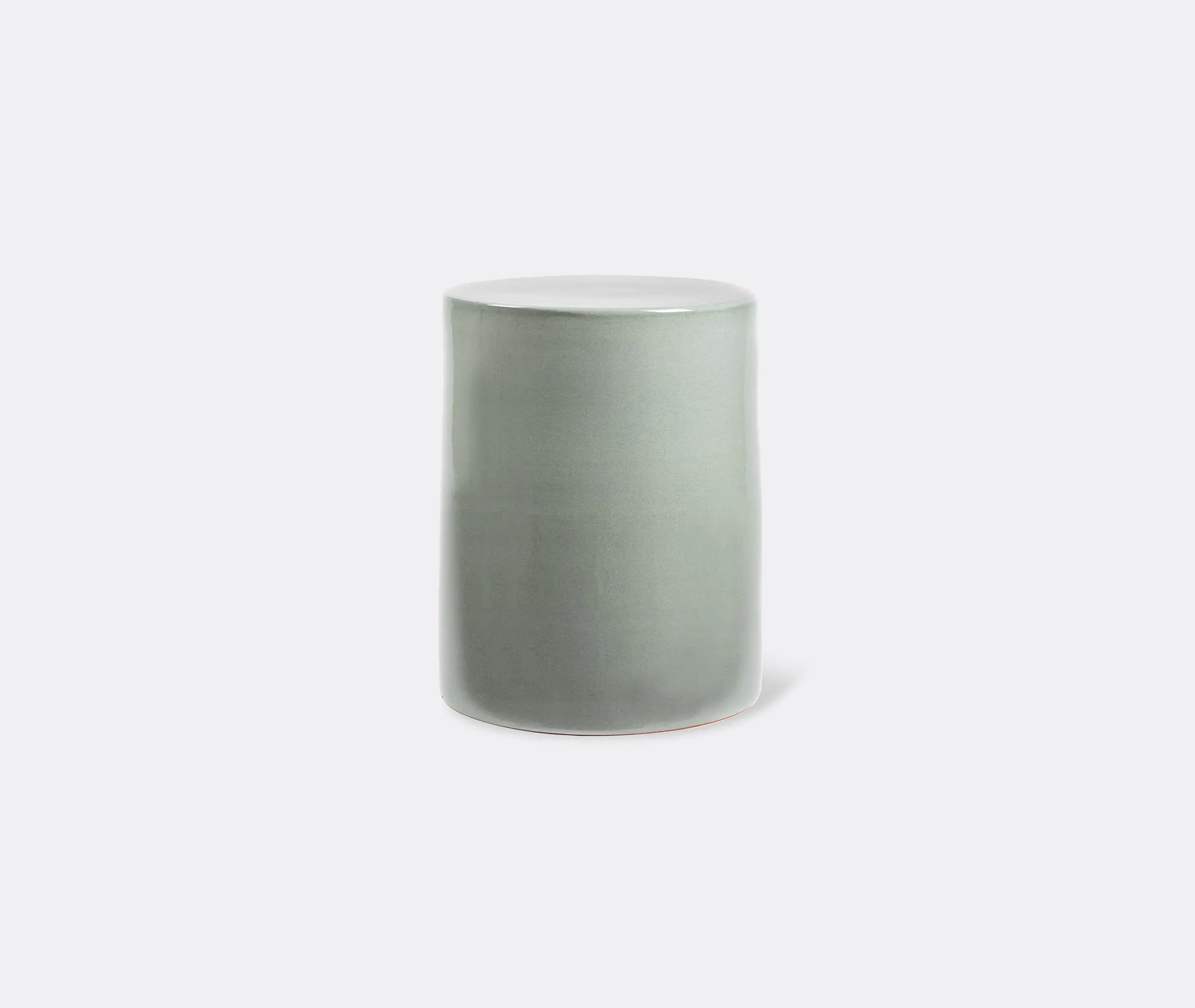 Cylindrical Side Table - Grey, Stoneware