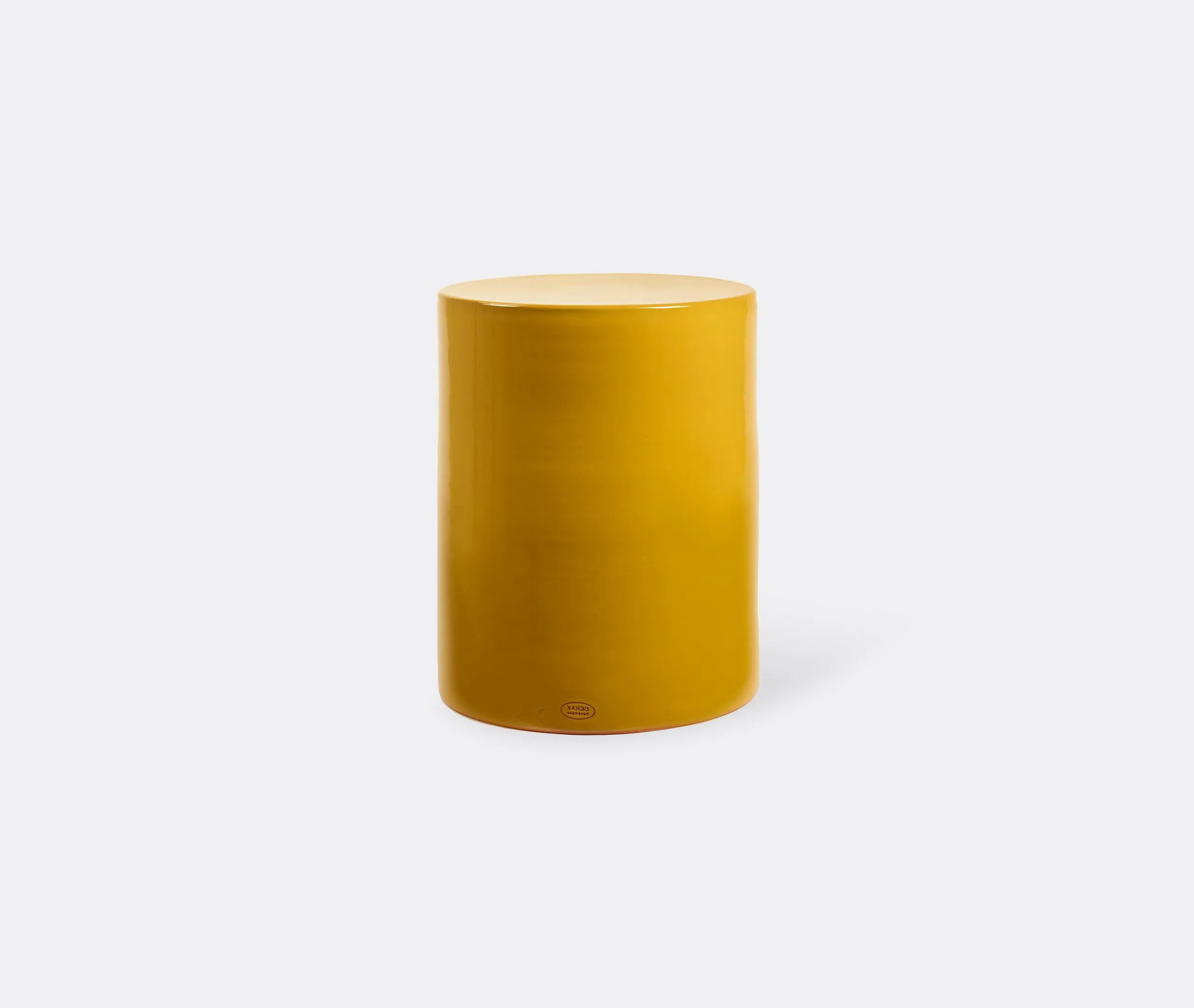 Cylindrical Side Table - Ocher, Stoneware