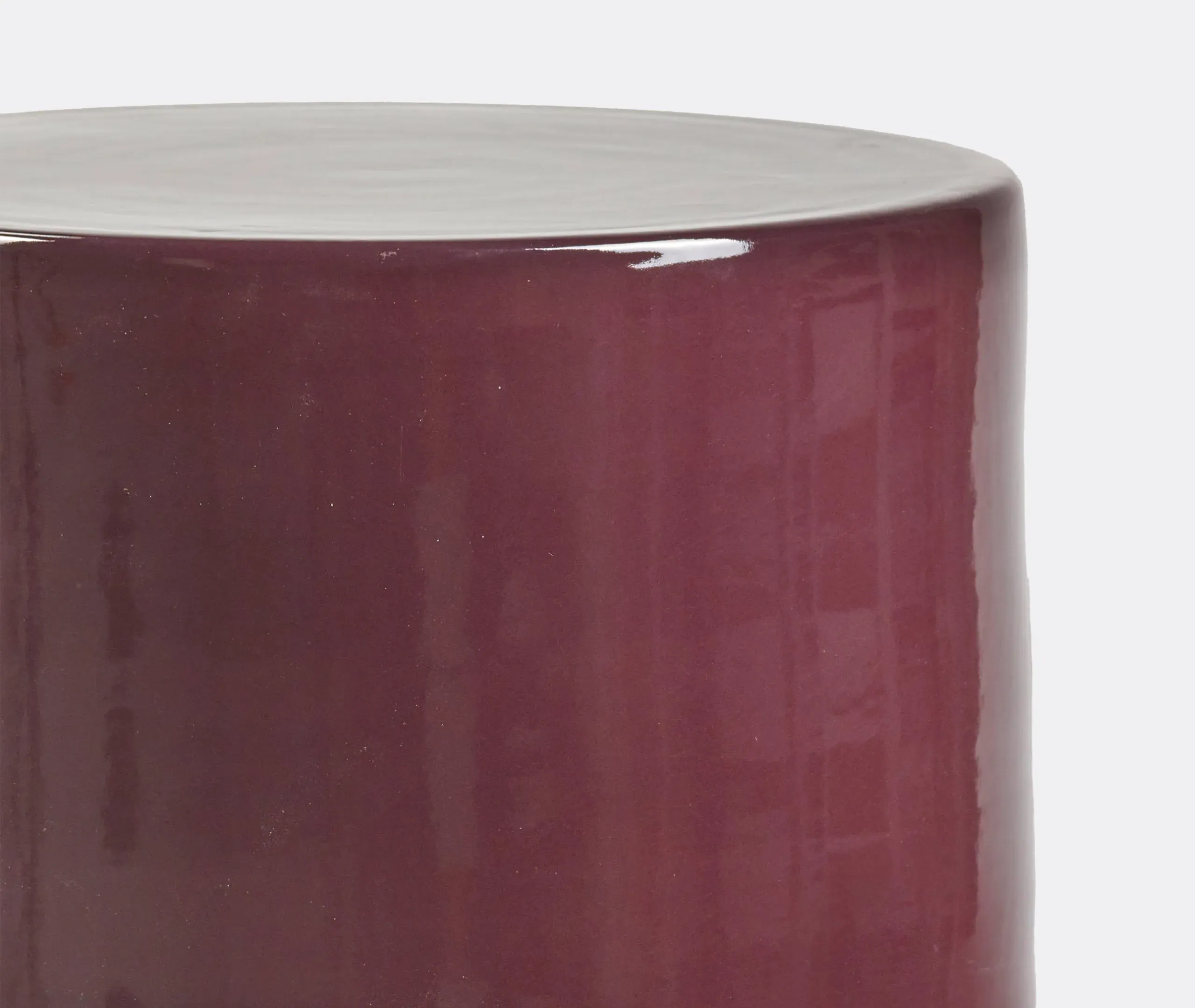 Cylindrical Side Table - Purple, Stoneware
