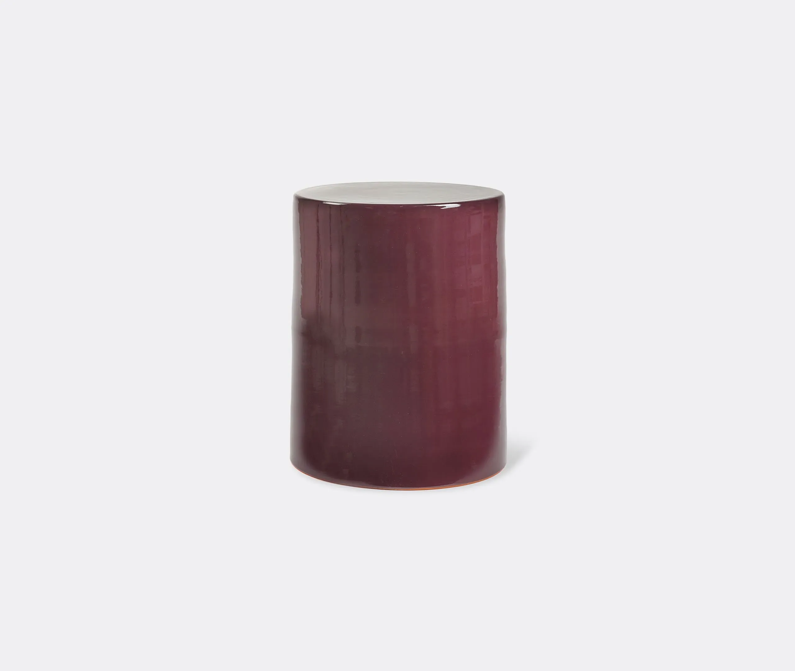 Cylindrical Side Table - Purple, Stoneware