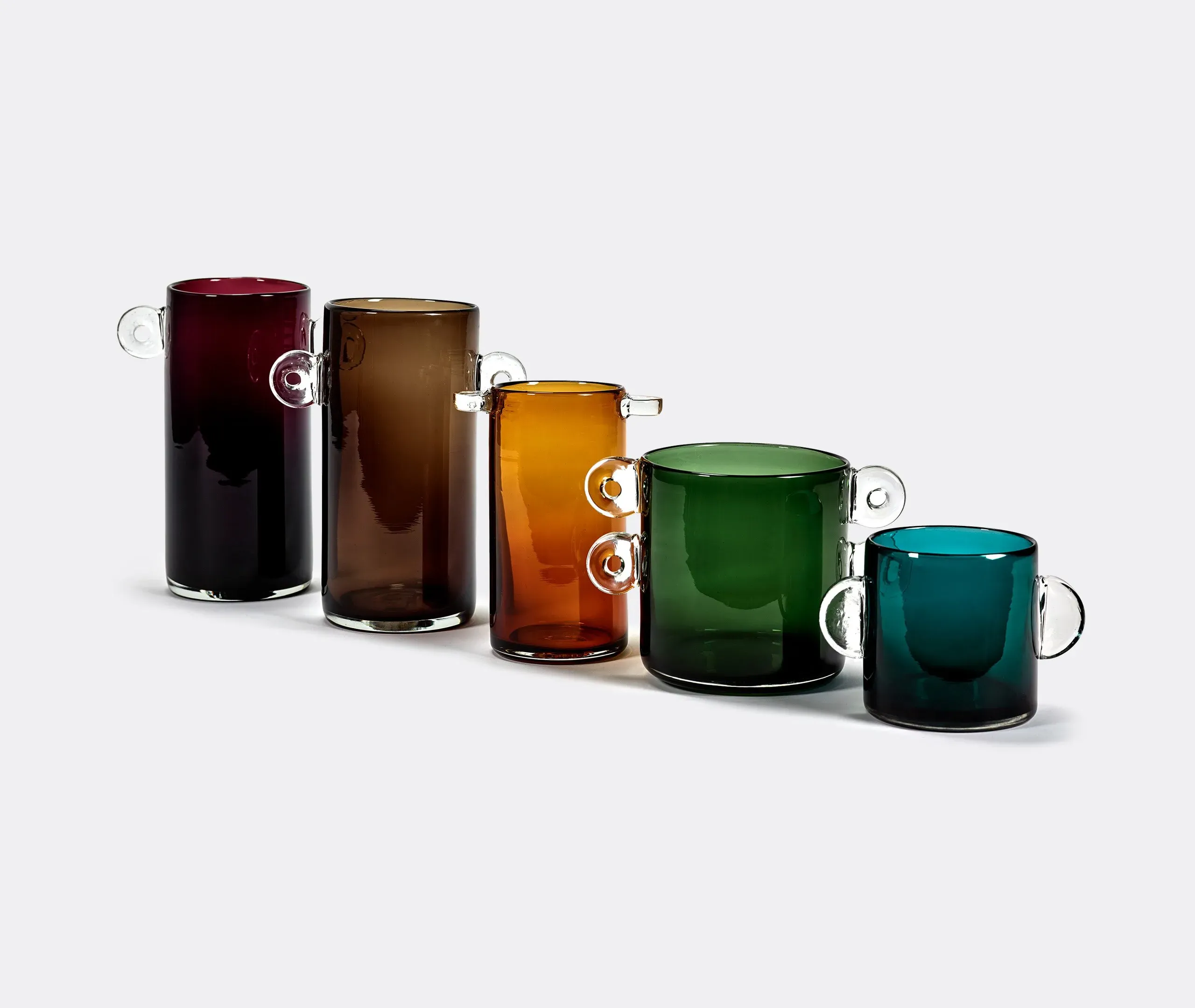 Cylindrical Vase - Aubergine, Glass