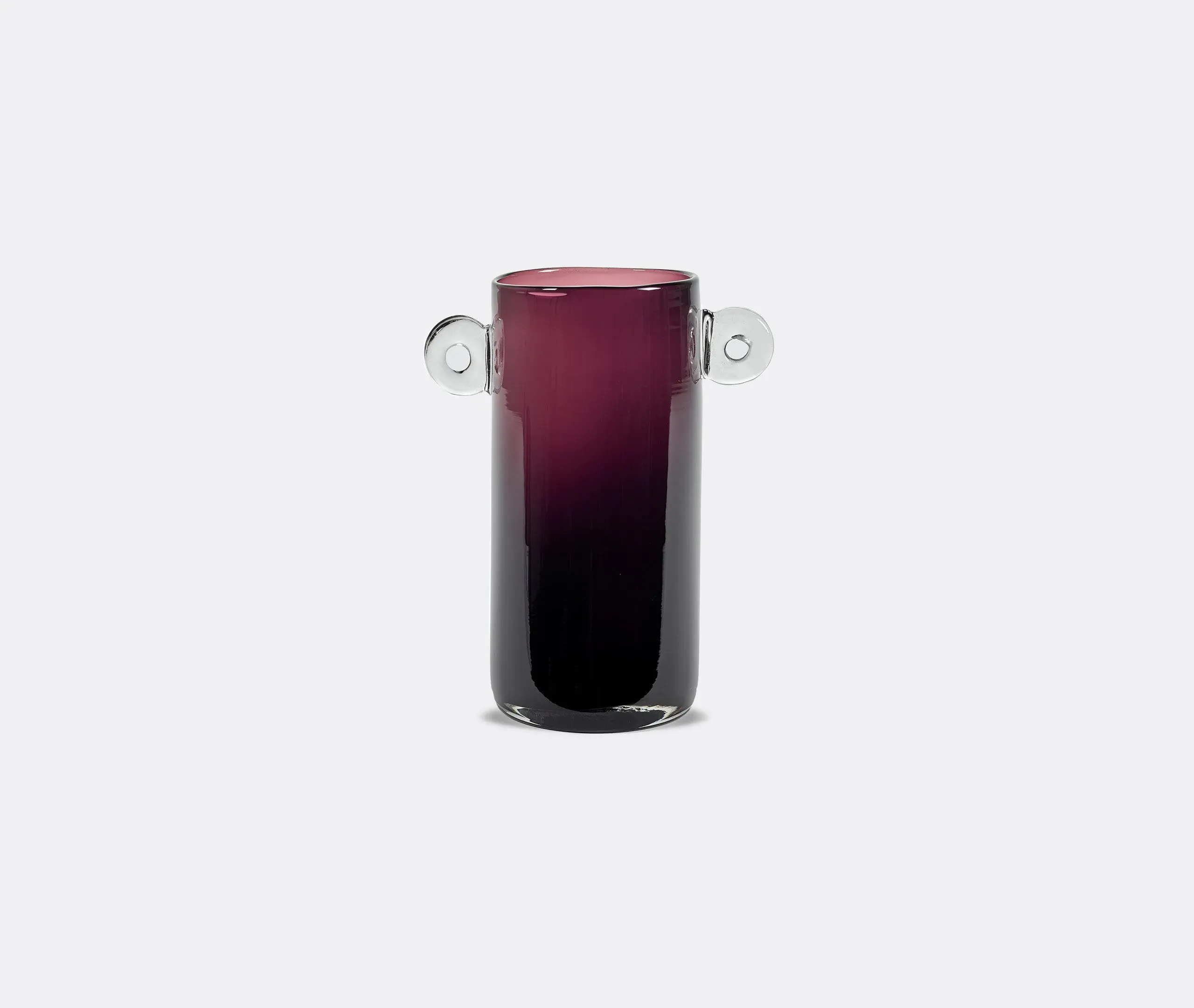 Cylindrical Vase - Aubergine, Glass