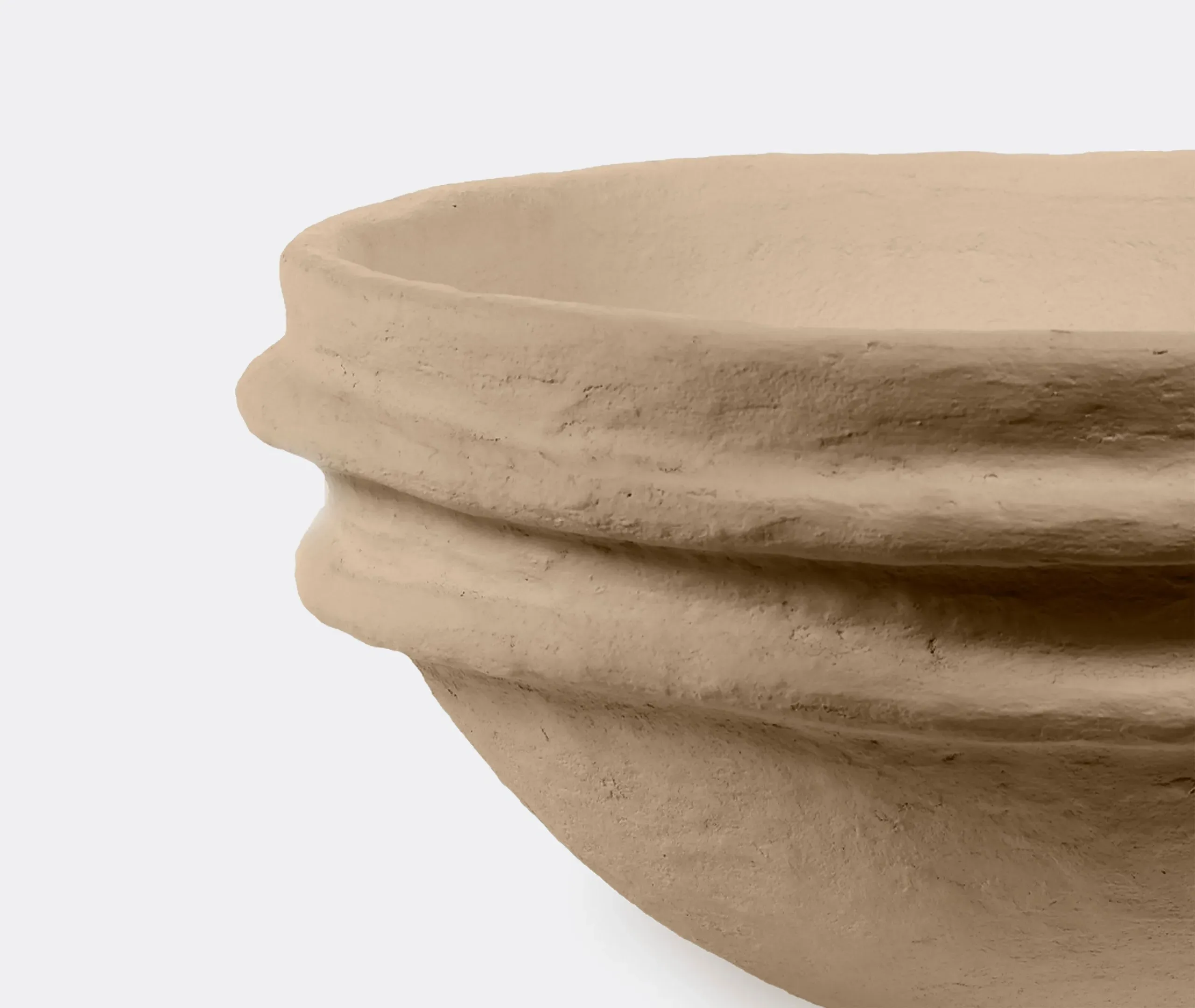 Decorative Bowl with Sculptural Design - Brown