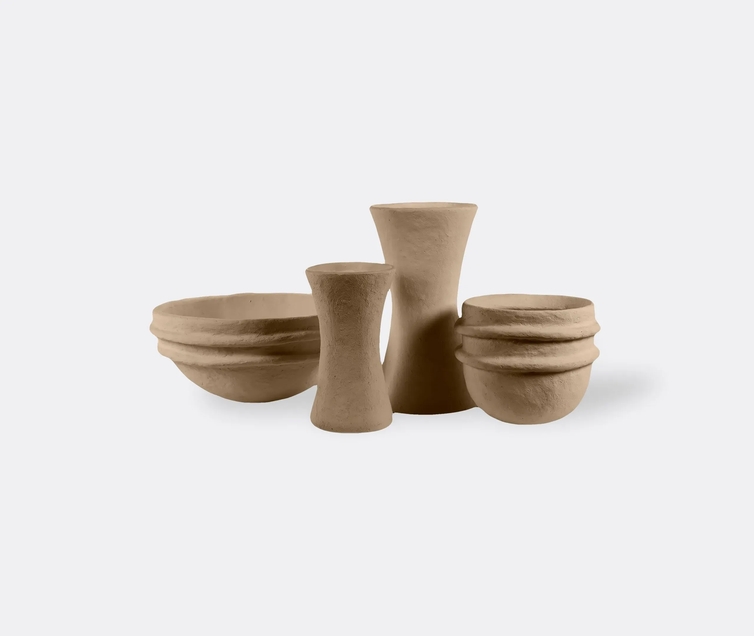 Decorative Bowl with Sculptural Design - Brown