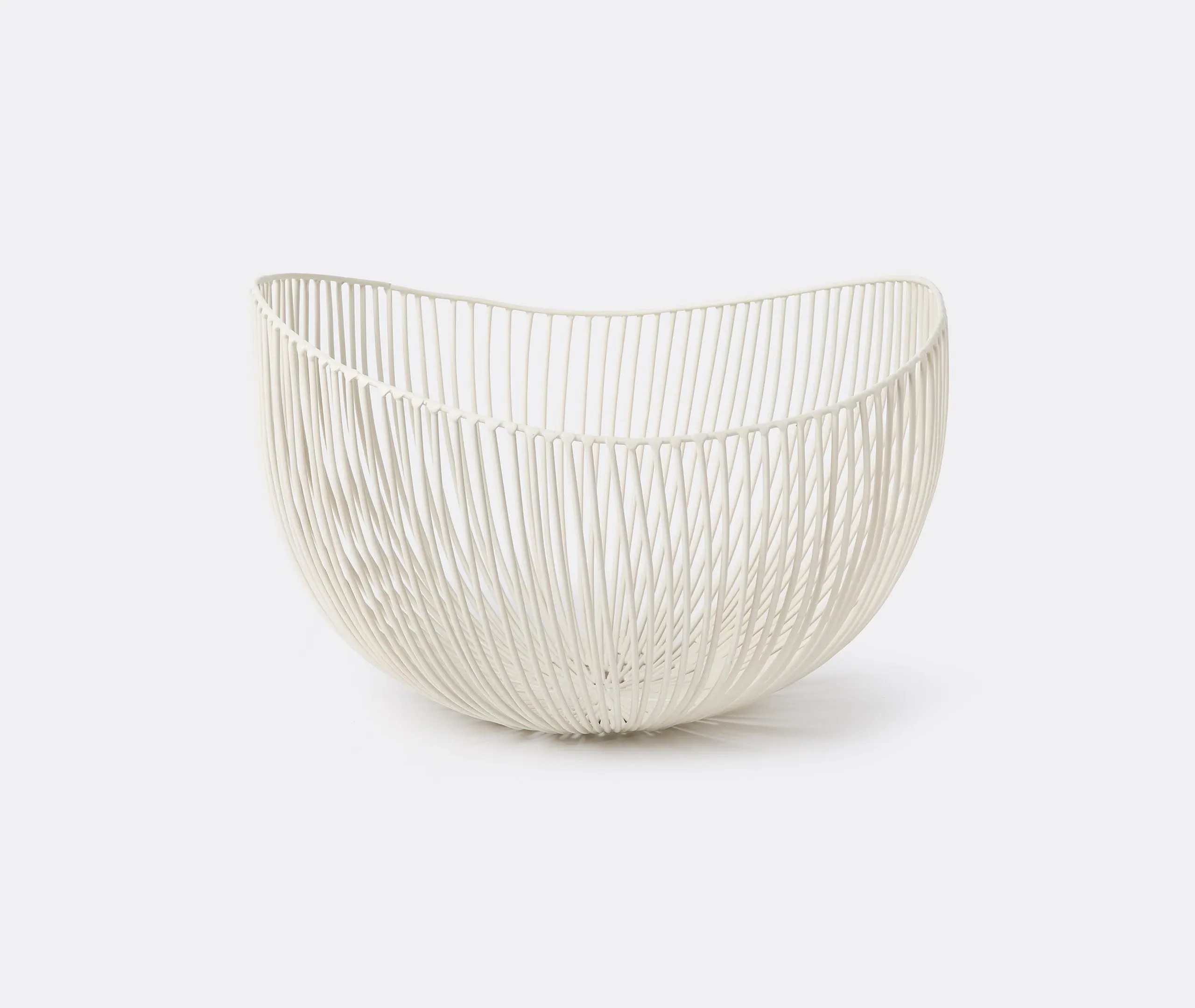 Deep Basket Bowl - White, Iron image