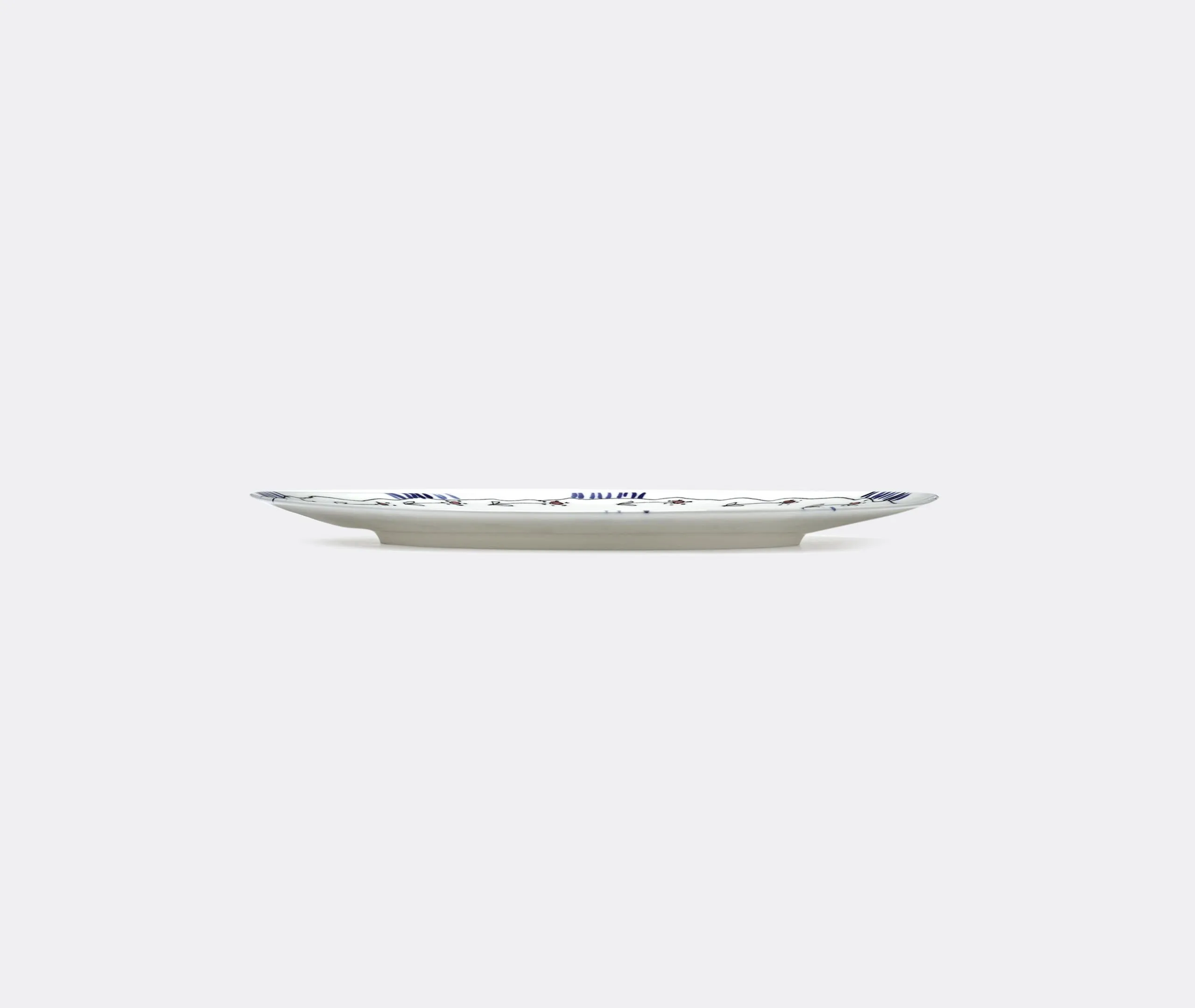 Dinner Plate Set with Floral Motif - Multicolor