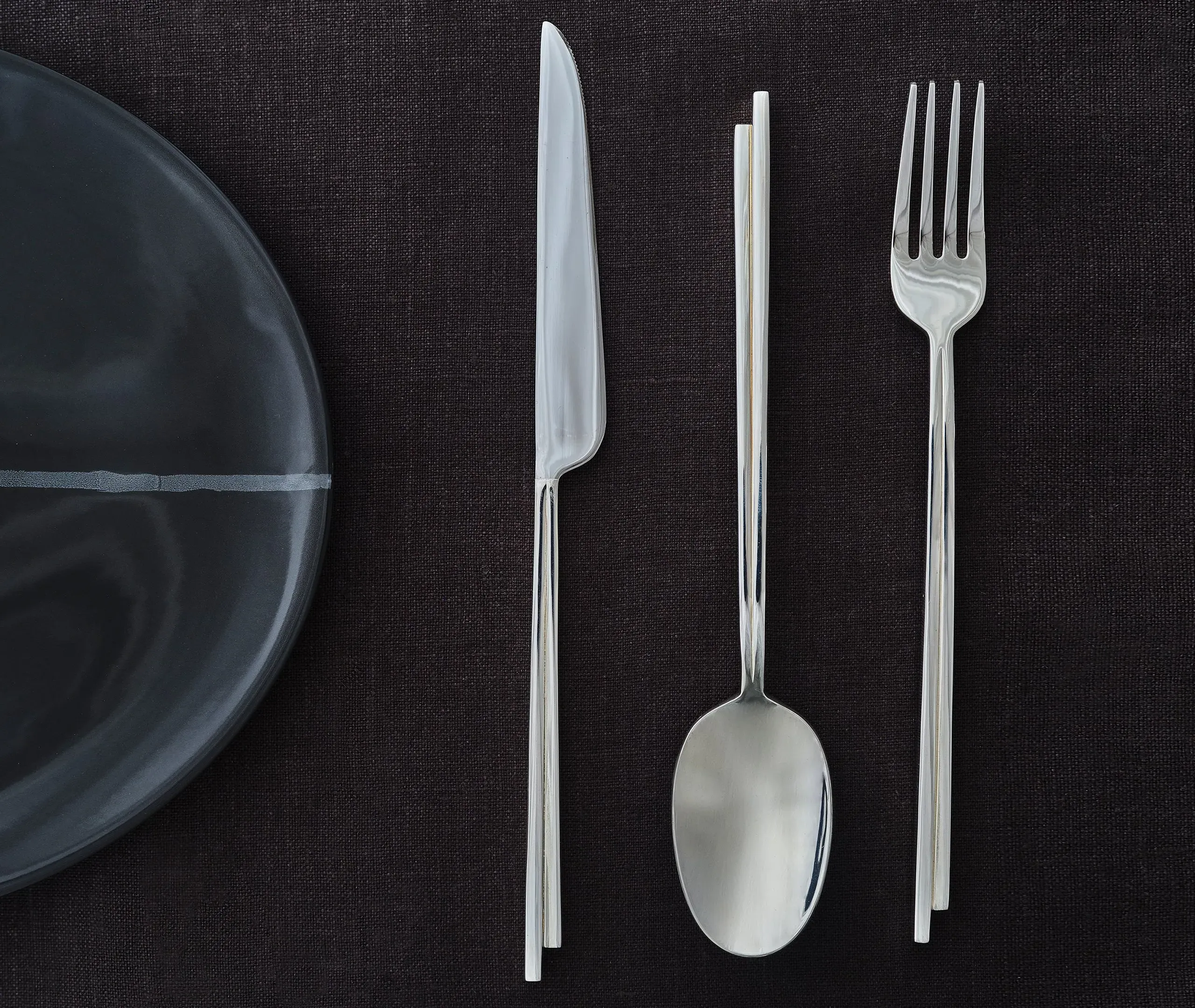 Dune 5-Piece Cutlery Set - Grey, Stainless Steel