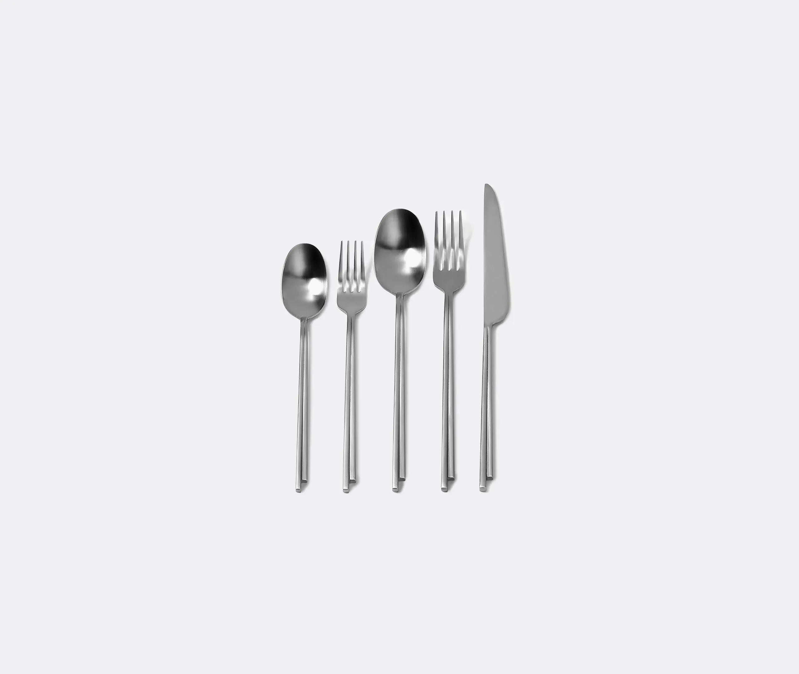 Dune 5-Piece Cutlery Set - Grey, Stainless Steel image