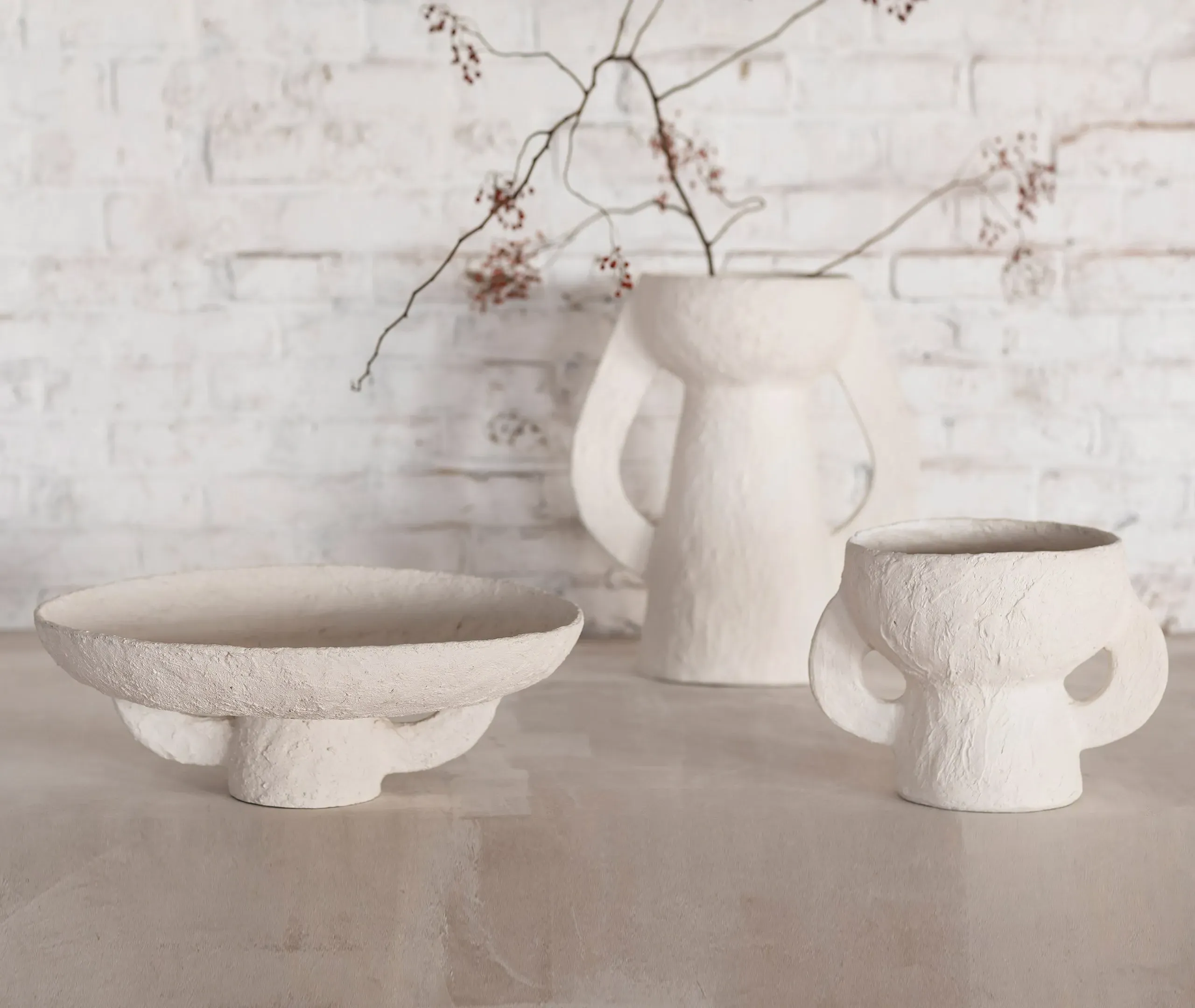 Earth Small Vase - White