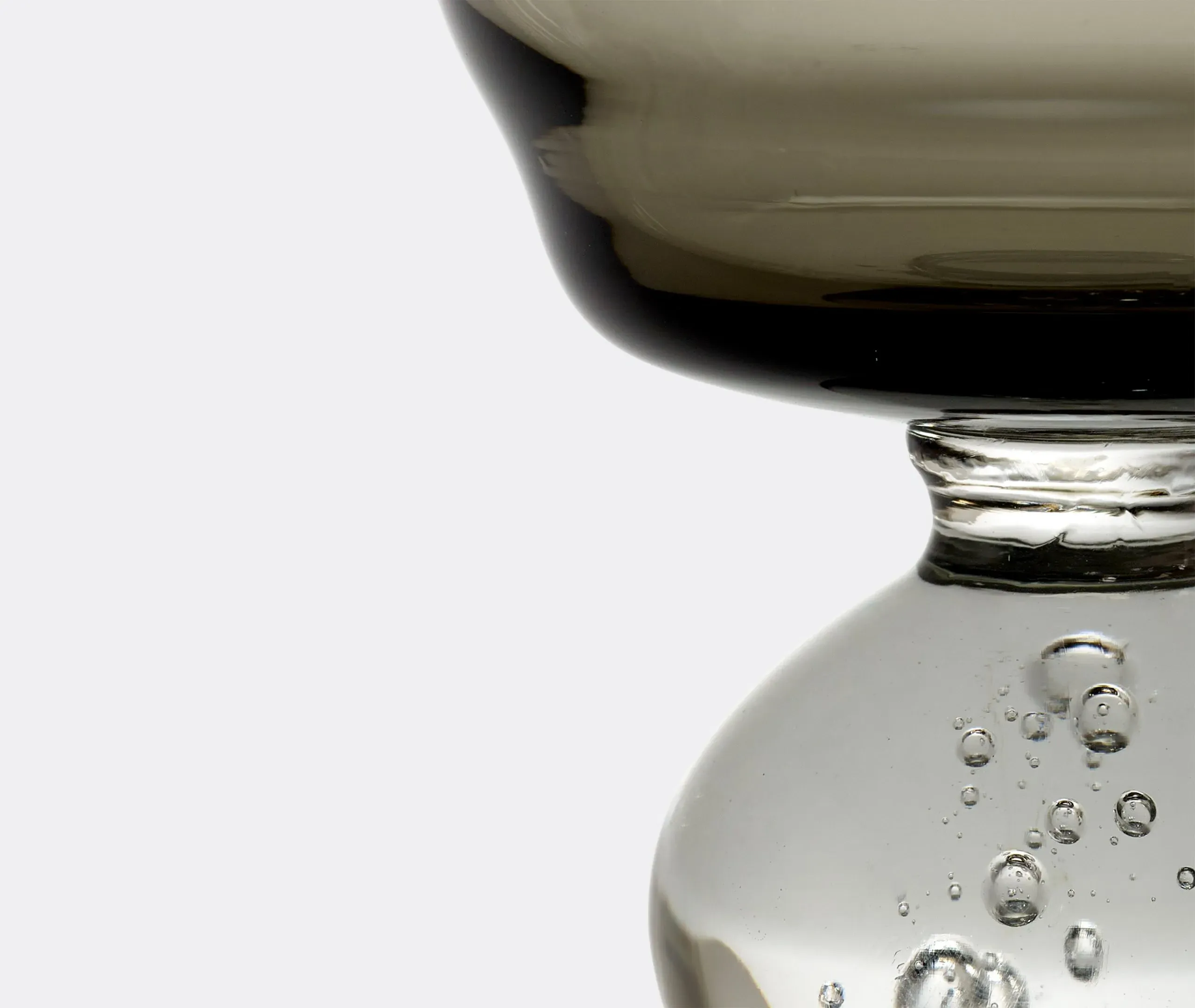 Eternal Snow Medium Stemmed Glass Set of 6 - Smoky Grey