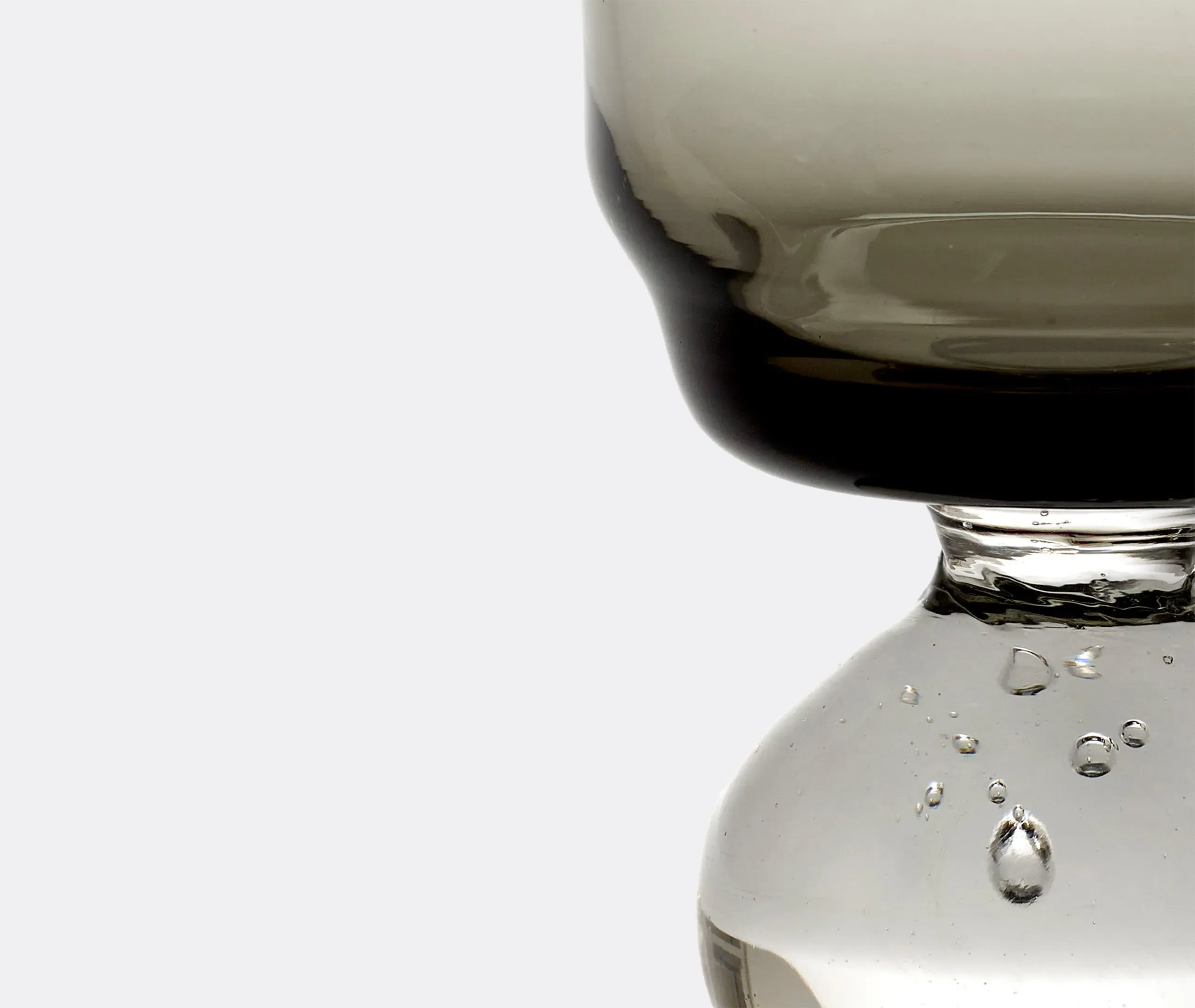 Eternal Snow Small Stemmed Glass Set of 6 - Smoky Grey