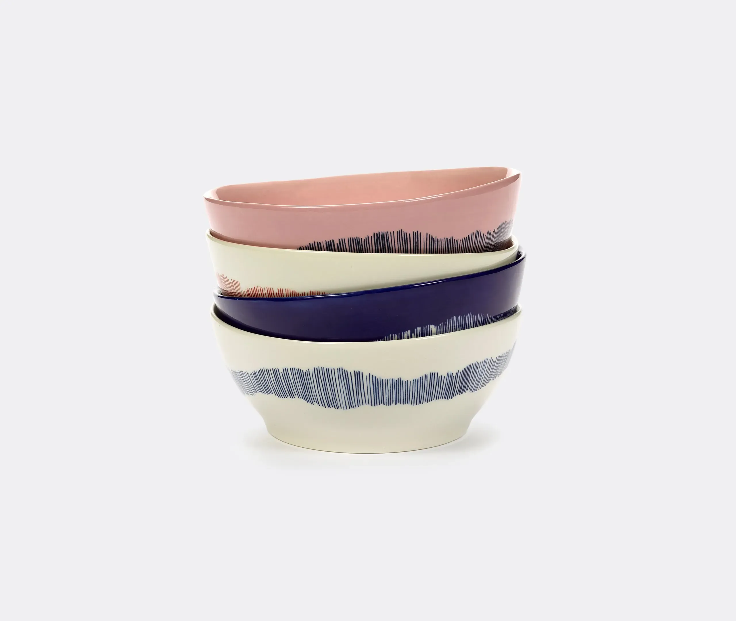 Feast Bowl Set of 4 - Pink, Stoneware