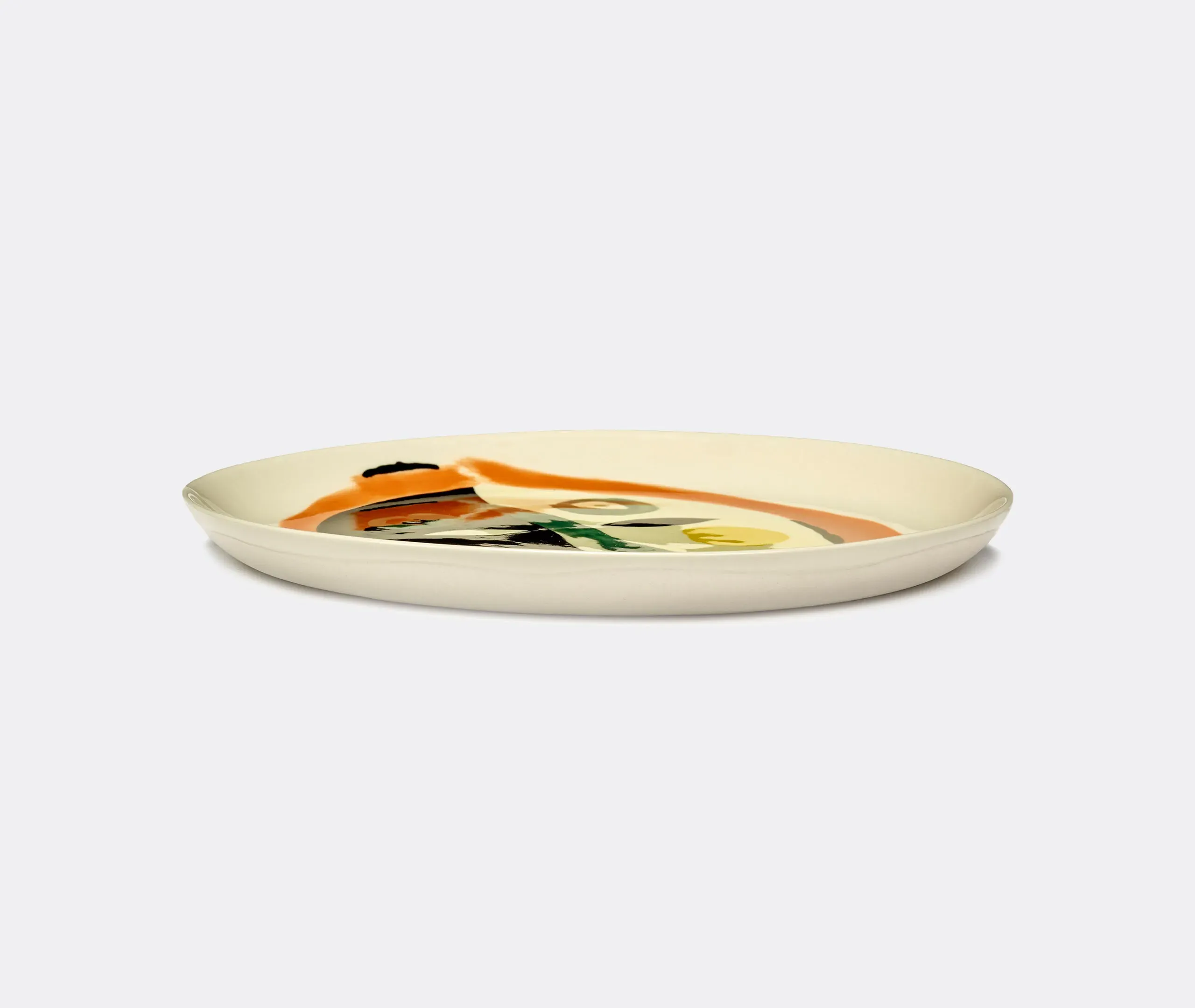 Feast Face 1 Medium Plate Set of Two - Multicolor, Stoneware alternate view