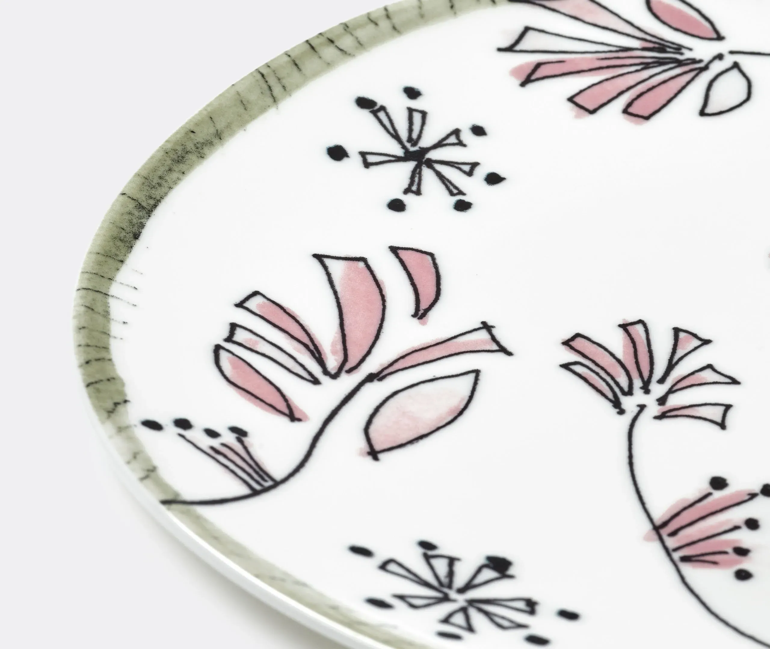 Fiore Rosa Dinner Plate Set of Two - Multicolor, Bone China