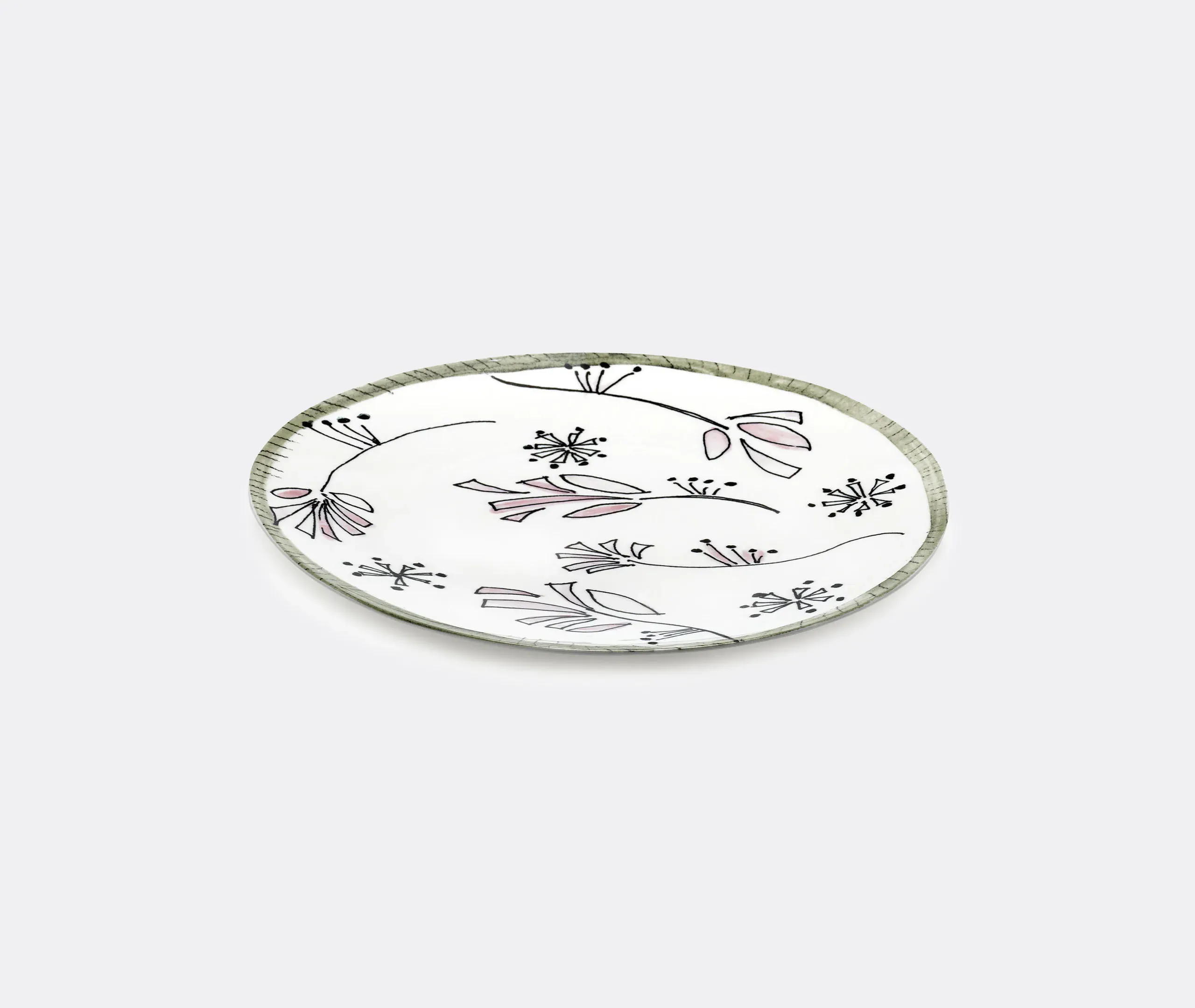 Fiore Rosa Dinner Plate Set of Two - Multicolor, Bone China